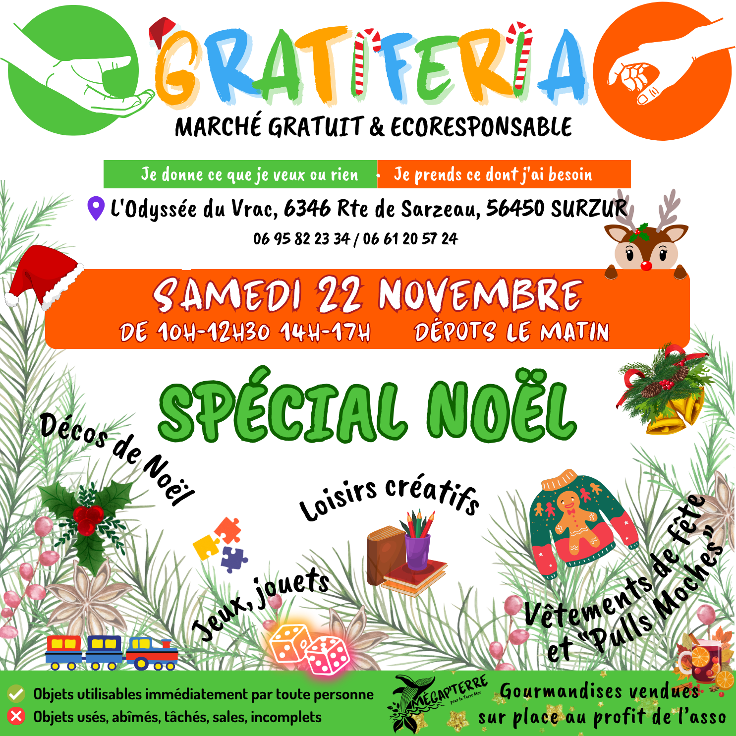 Samedi 22/11 - 10h-12h30 / 14h-17h