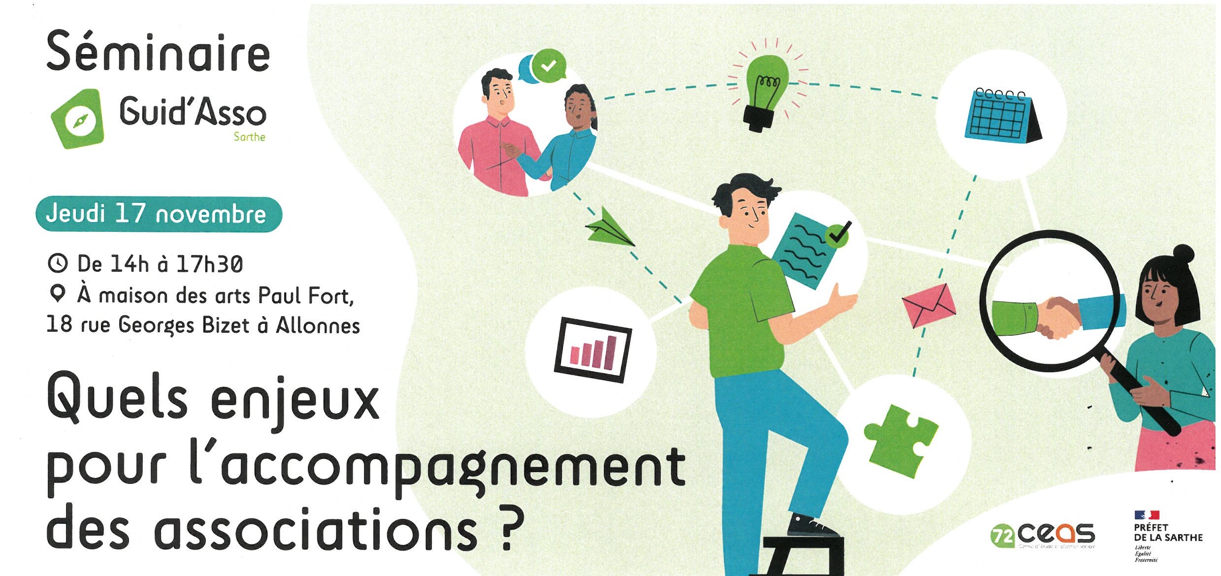 Séminaire GUID'ASSO en Sarthe le 17 novembre Séminaire GUID'ASSO en Sarthe le 17 novembre