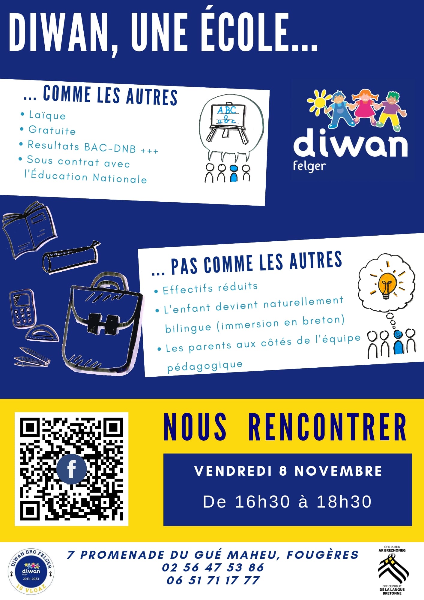 Portes ouvertes École Diwan Fougères Portes ouvertes École Diwan Fougères 8 novembre 2024