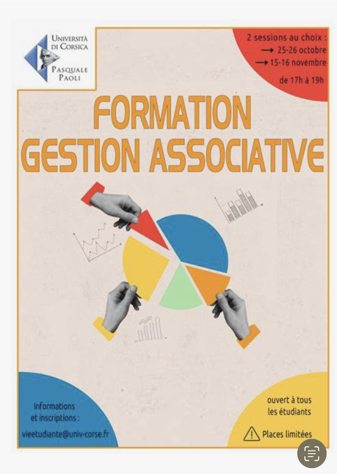Formation à l'Università di Corsica Pasquale Paoli, Créer ou développer une association étudiante Formation à l'Università di Corsica Pasquale Paoli, Créer ou développer une association étudiante