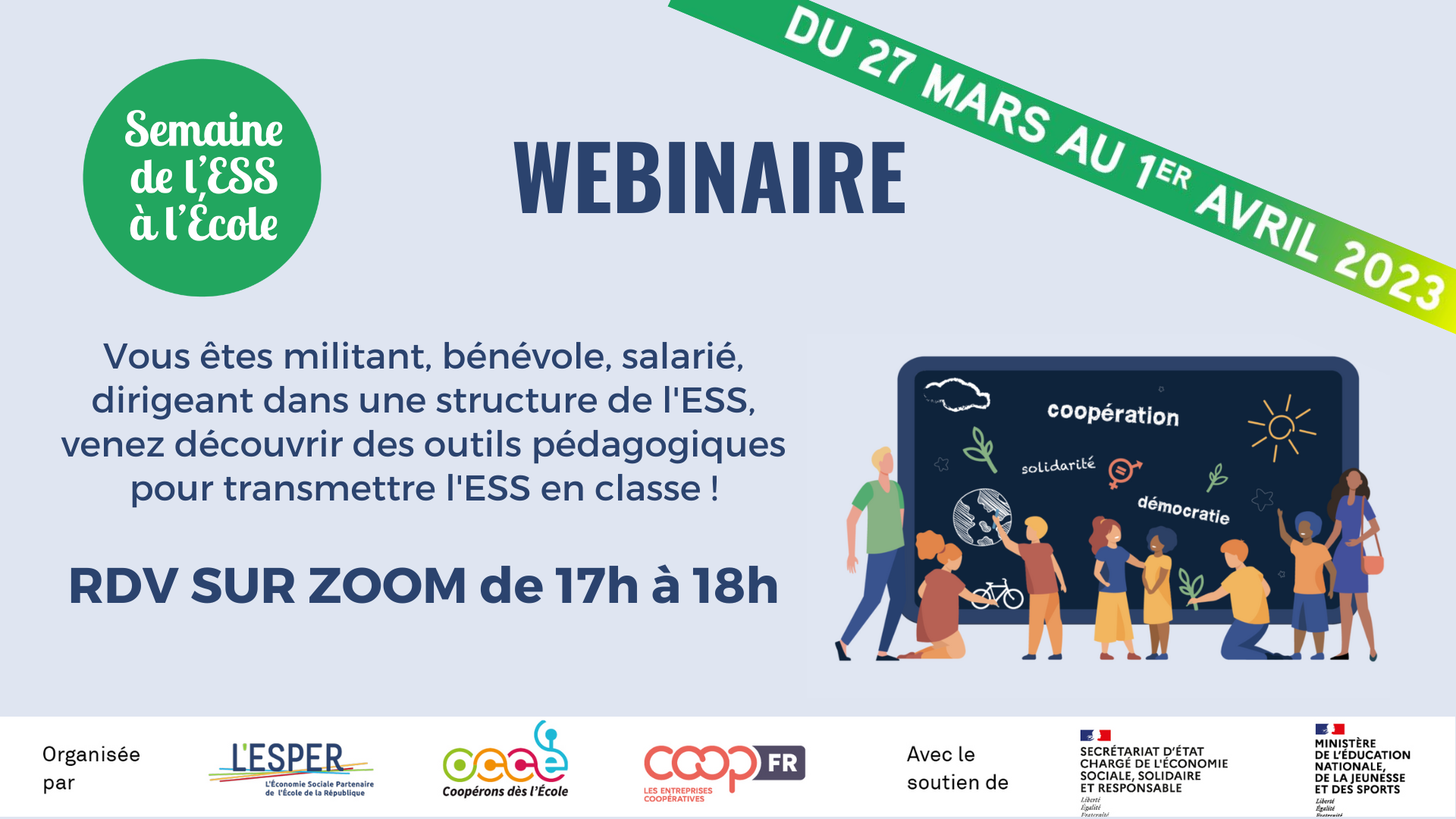 Webinaires Semaine de l'ESS à l'Ecole Webinaires Semaine de l'ESS à l'Ecole