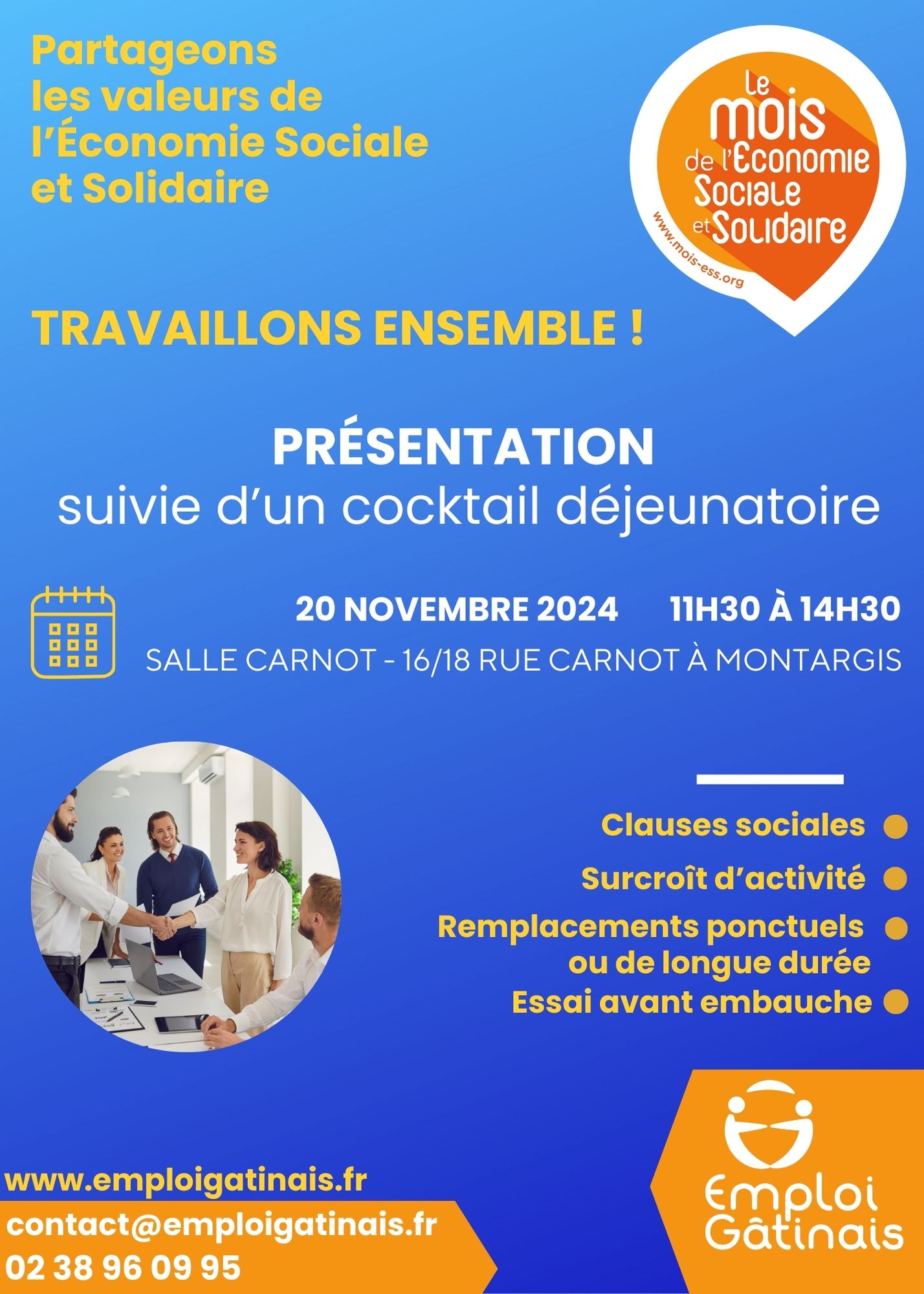 Présentation et cocktail déjeunatoire