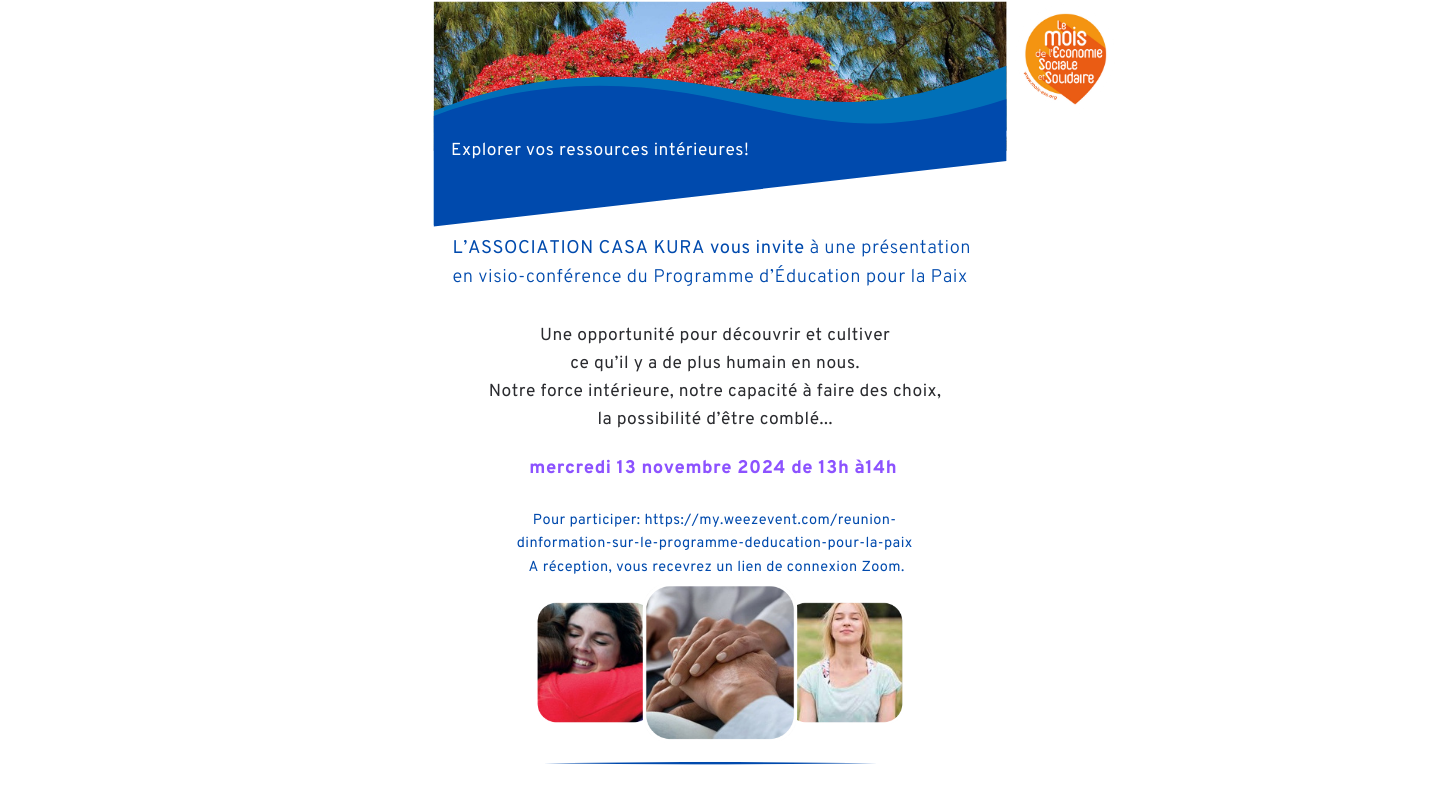 Réunion d'information sur le Programme d'Éducation pour la Paix Réunion d'information sur le Programme d'Éducation pour la Paix