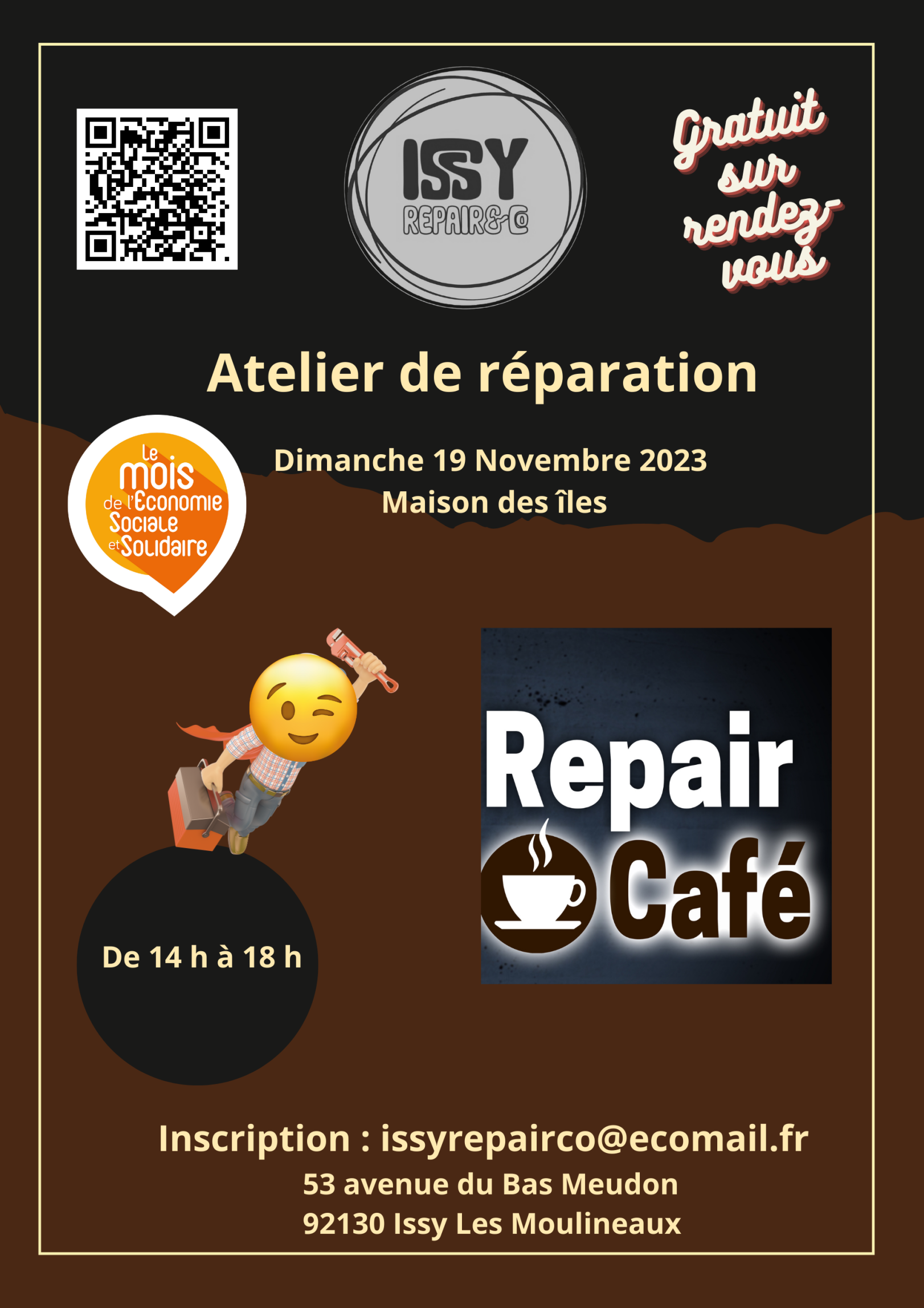 Atelier de co-réparation Atelier RepairCafé proposé par IssyRepair&Co