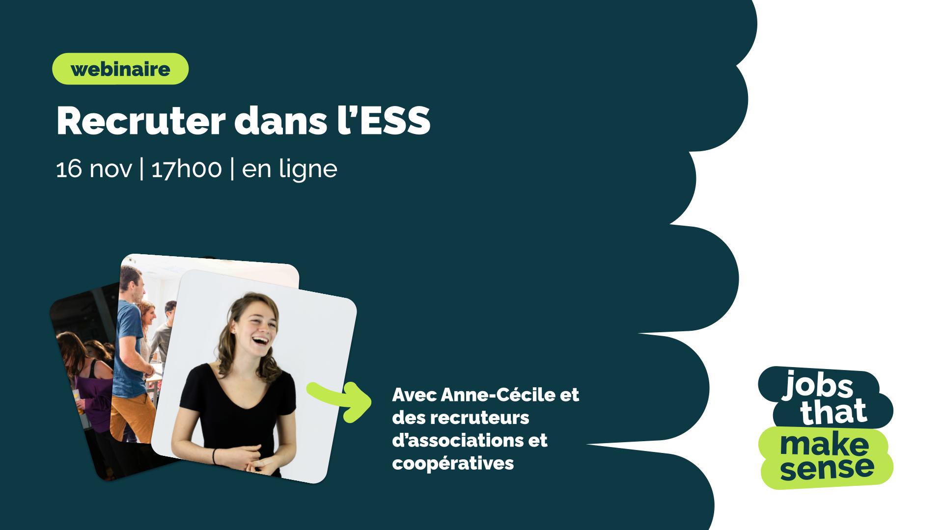 Webinaire - Recruter dans l'ESS Recruter dans l'ESS