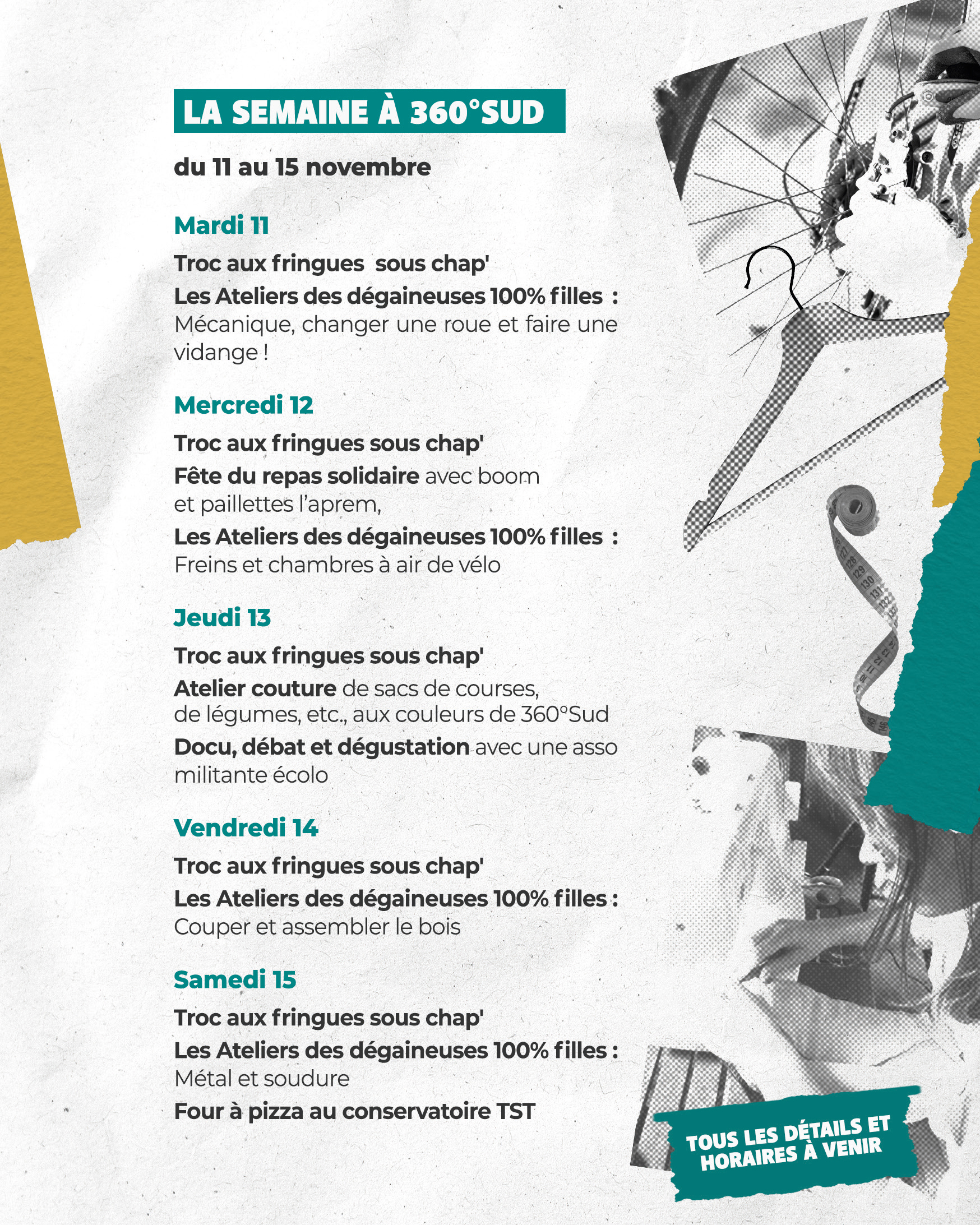 La Semaine à 360°SUD Déroulé de la semaine à 360°SUD