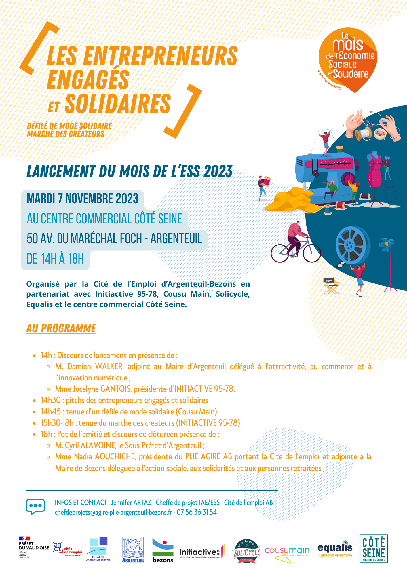 Affiche Lancement Mois de l'ESS 2023