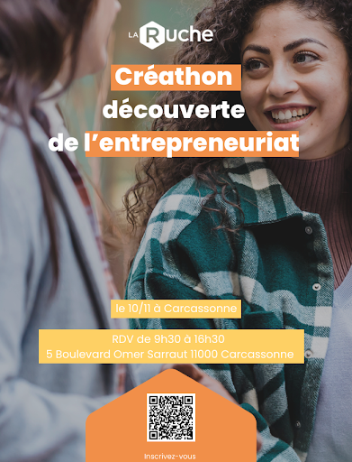 La Ruche - Créathon Carcassonne novembre 2025 Créathon découverte de l'entrepreneuriat, le 10/11 à Carcassonne