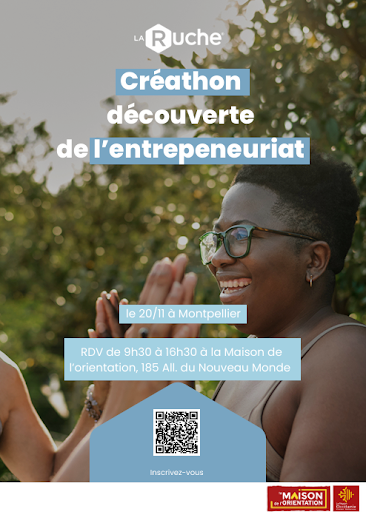 La Ruche - Créathon Montpellier novembre 2025 Créathon découverte de l'entrepreneuriat, le 20/11 à Montpellier, Maison de l'Orientation