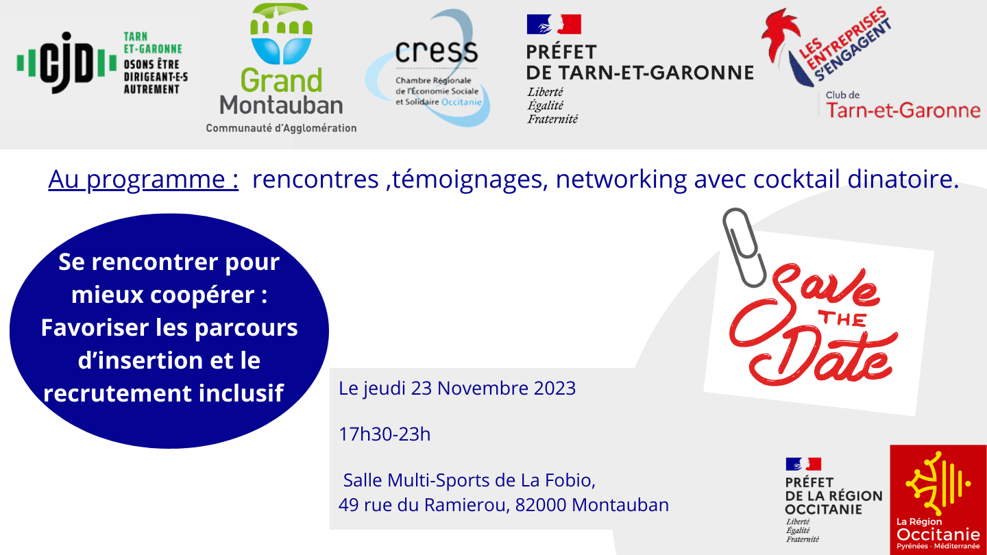 Une invitation pour favoriser un réseau coopératif dans un concept d'Economie Sociale et Solidaire pour favoriser les parcours d’insertion et le recrutement inclusif Se rencontrer pour mieux coopérer : Favoriser les parcours d’insertion et le recrutement inclusif