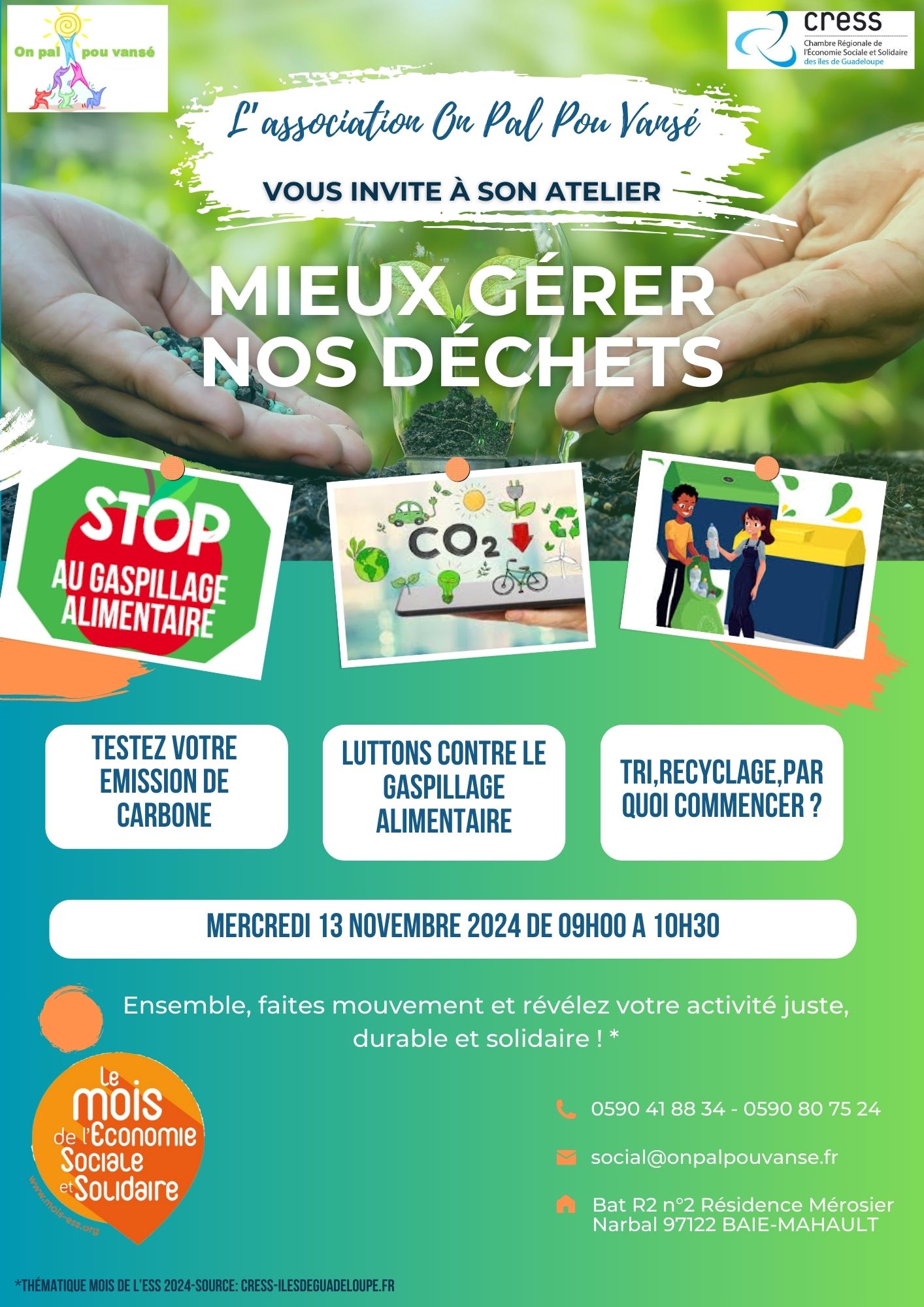 Mieux gérer nos déchets Affiche réunion d'information