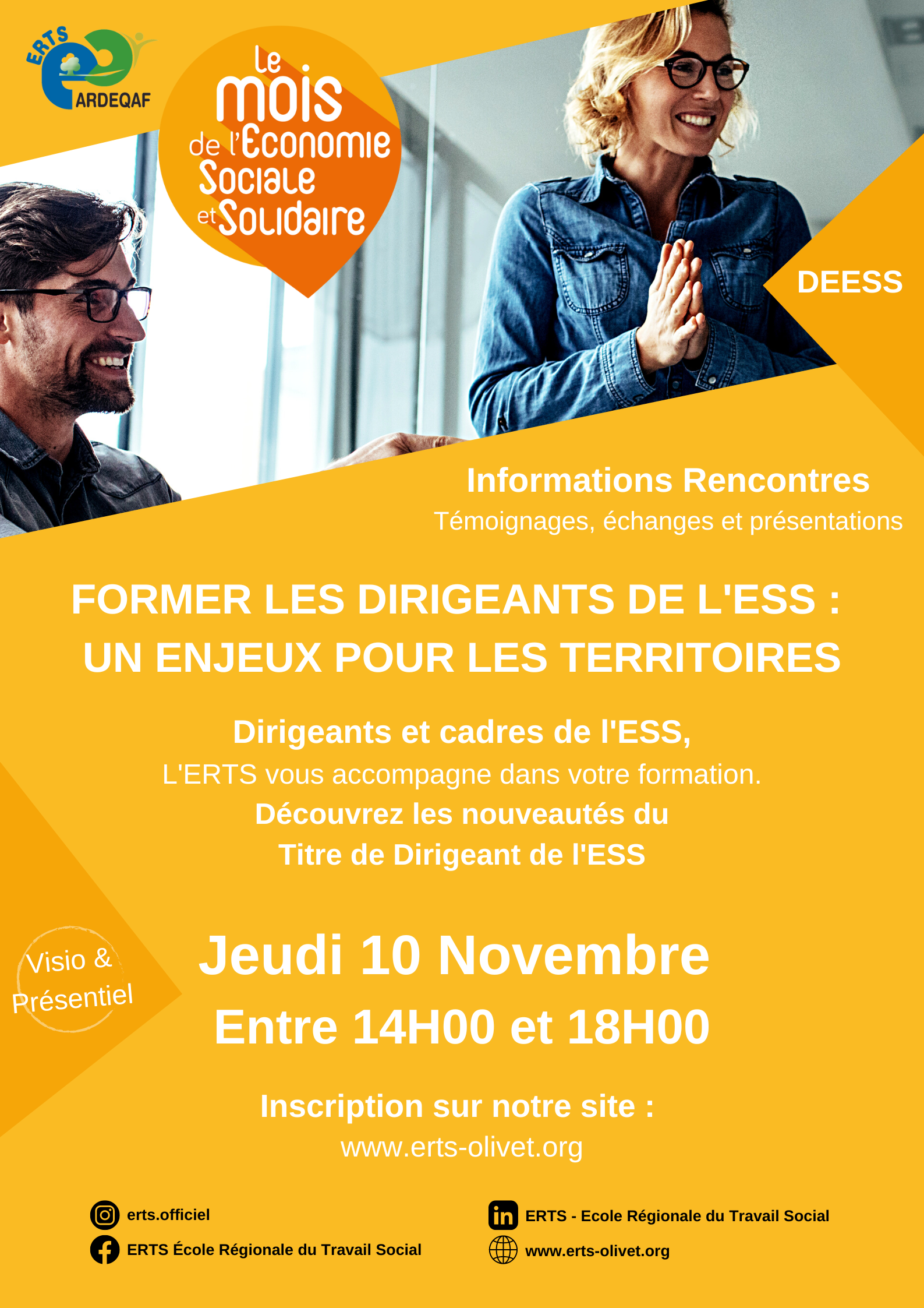 " FORMER LES DIRIGEANTS DE L'ESS : UN ENJEUX POUR LES TERRITOIRES" " FORMER LES DIRIGEANTS DE L'ESS : UN ENJEUX POUR LES TERRITOIRES"