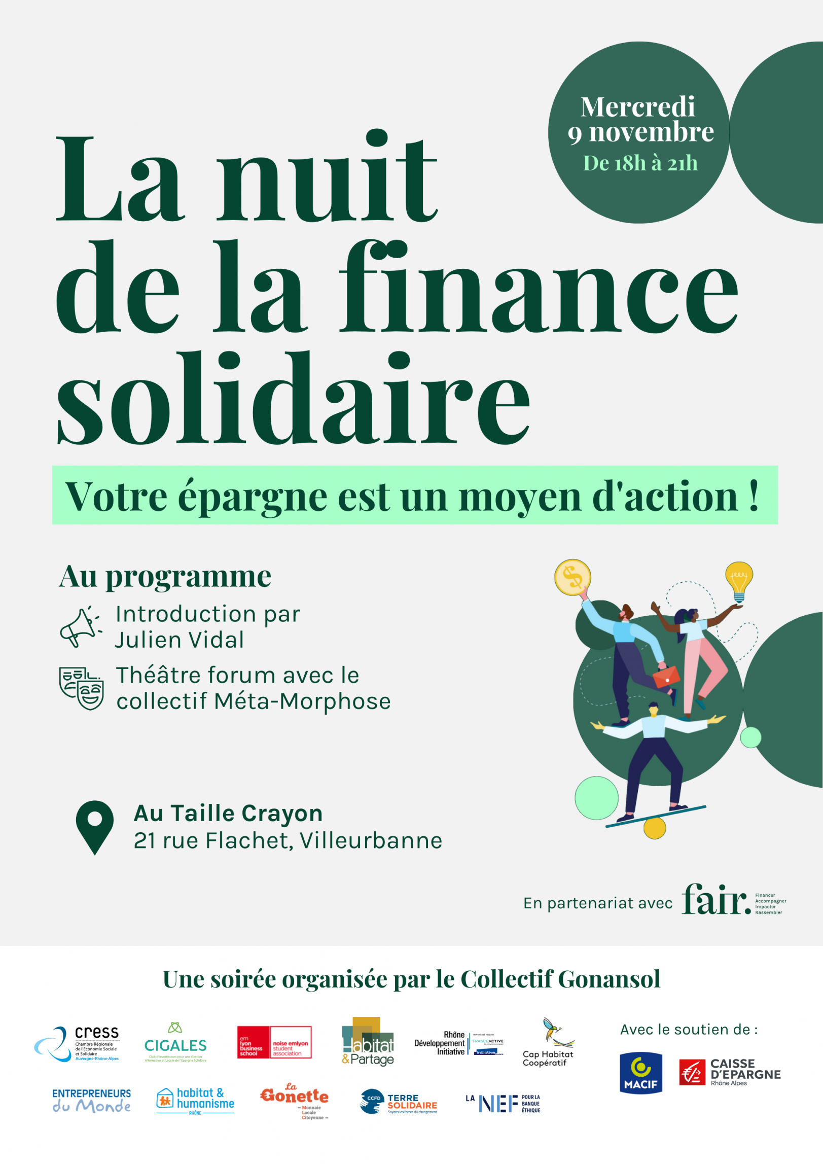 affiche nuit finance solidaire