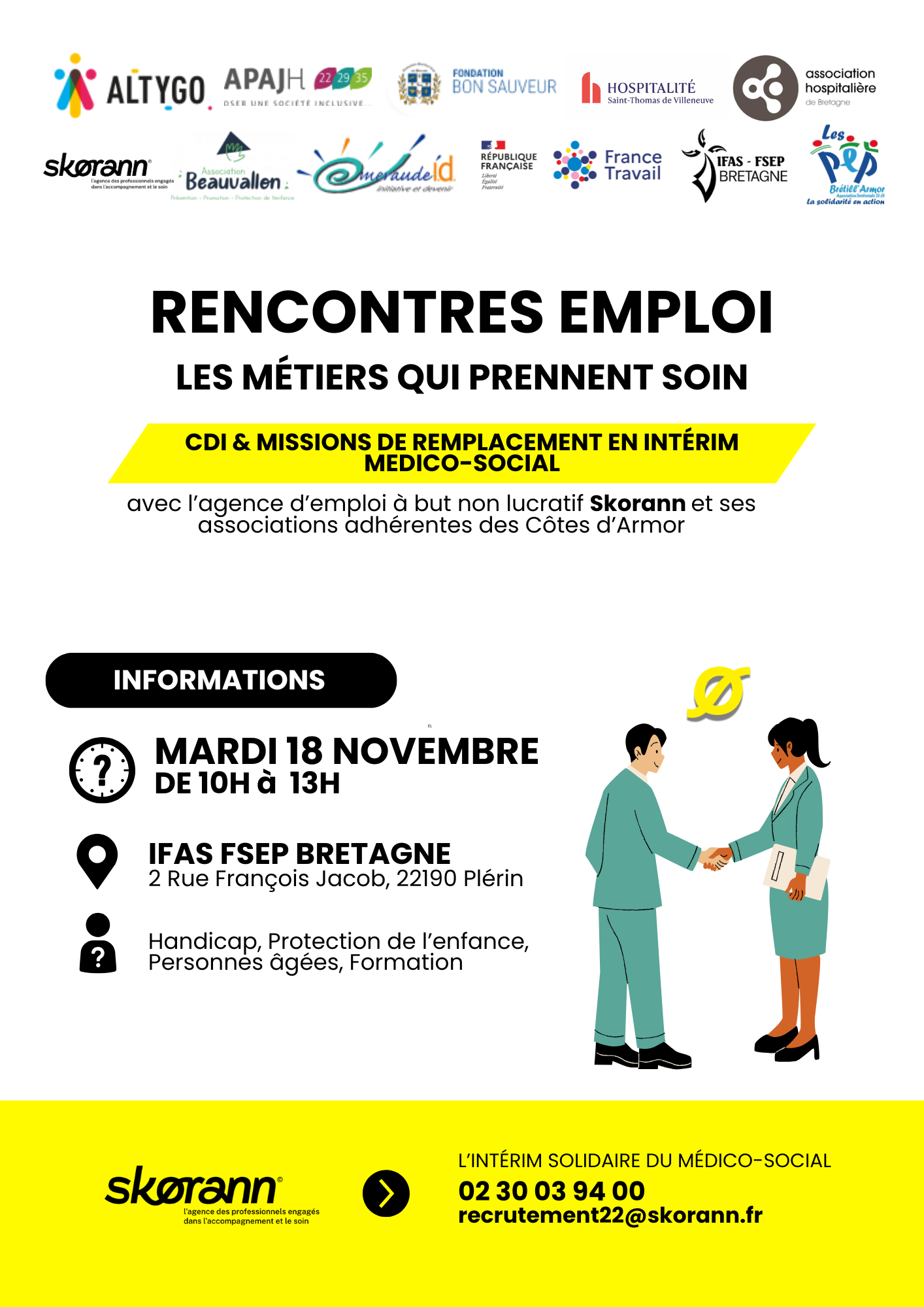 Rencontres emploi : Les métiers qui prennent soin Rencontres emploi : Les métiers qui prennent soin