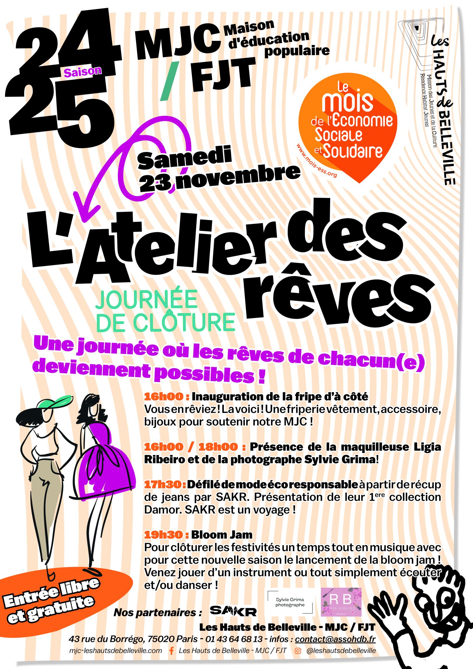 L'atelier des rêves Défilé, écoresponsable, fripe, musique