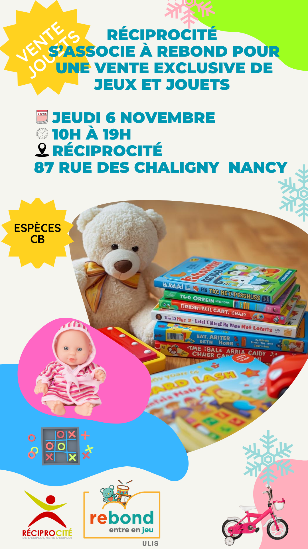 Affiche vente de jouets
