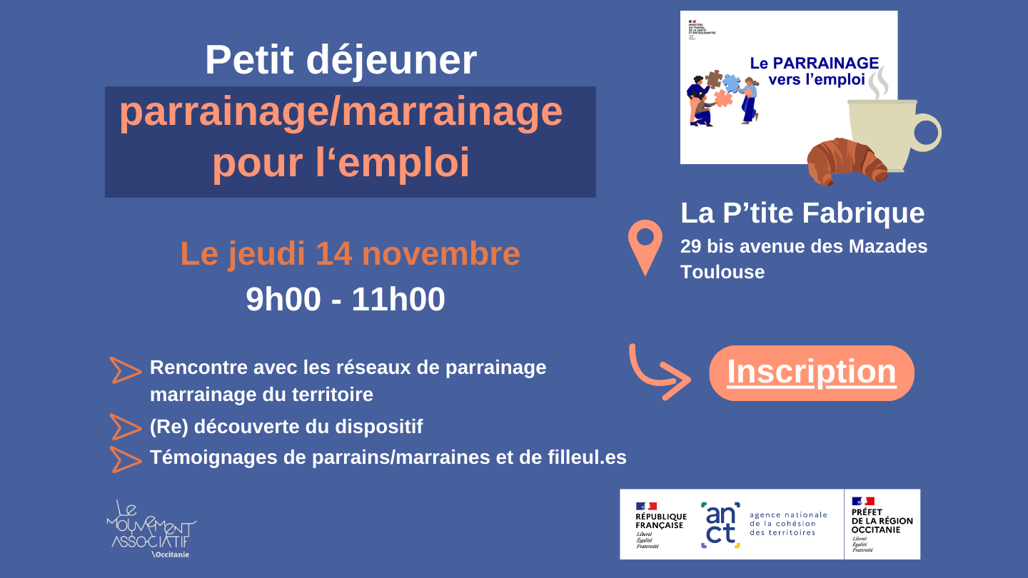 Petit déjeuner parrainage/marrainage pour l'emploi Petit déjeuner parrianage-marrainage pour l'emploi