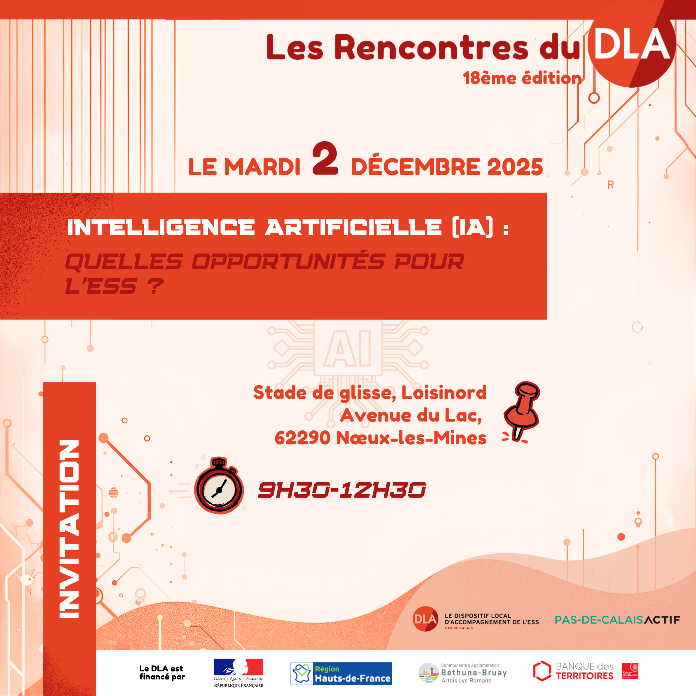 La 18e édition des RDLA aura lieu au stade de glisse de Loisinord et aura pour thème l'intelligence artificielle