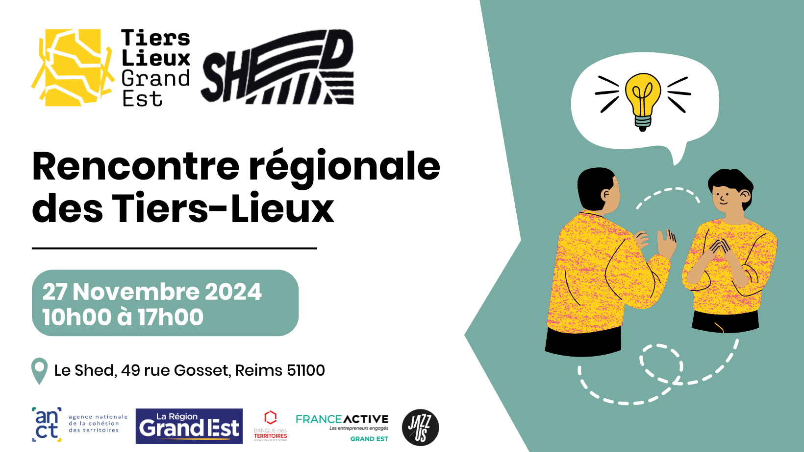 Rencontre régionale Tiers-Lieux en Grand Est, 27 novembre 2024 Rencontre régionale Tiers-Lieux en Grand Est, 27 novembre 2024