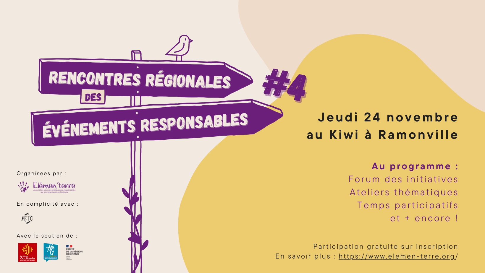 4e Rencontres Régionales des Evénements Responsables Rencontres Régionales des Evénements Responsables, le jeudi 24 novembre au Kiwi à Ramonville
