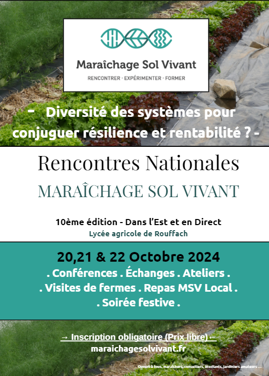 Rencontres nationales Maraichage Sol Vivant Rencontres nationales MSV