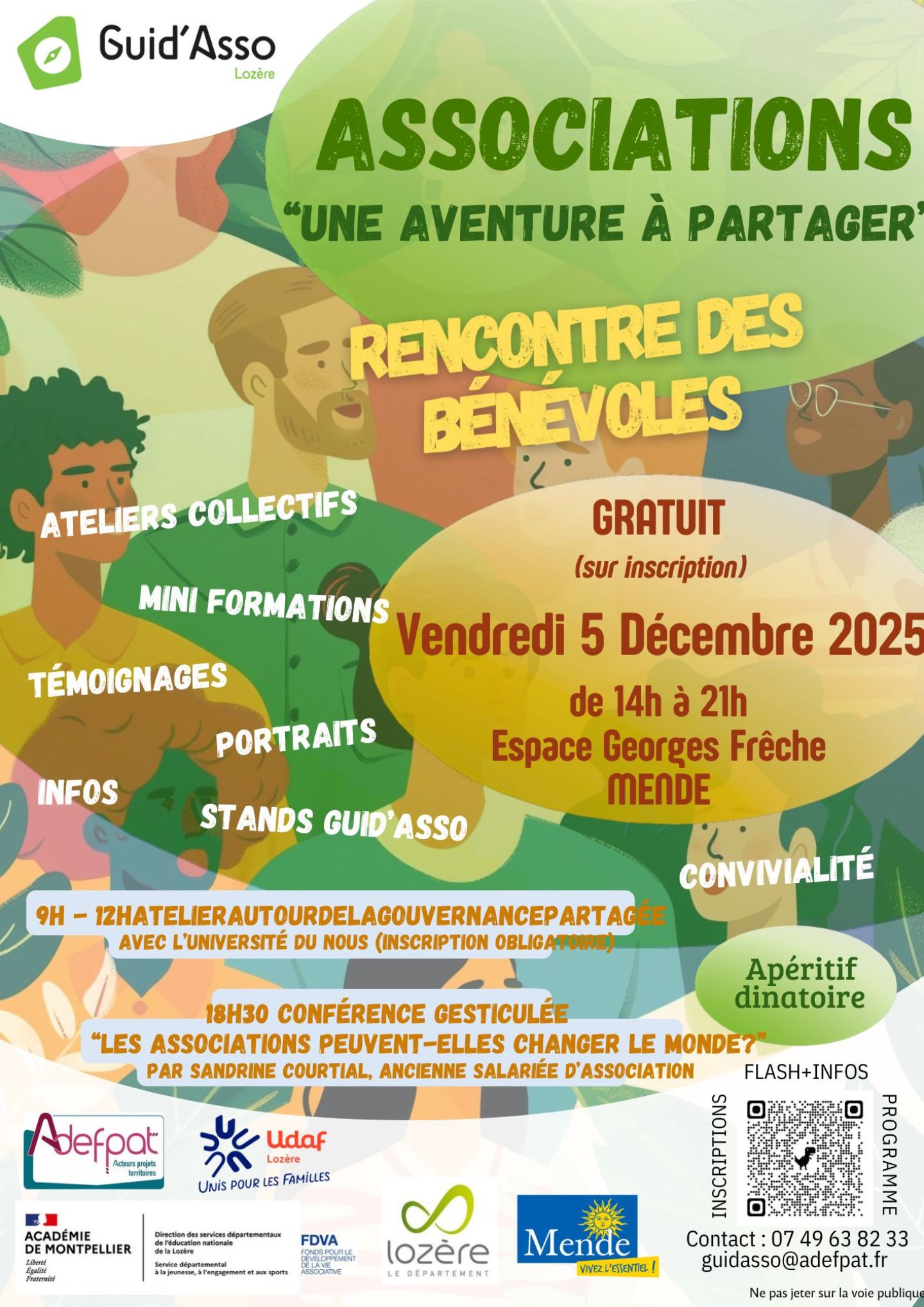 Invitation à la journée départementale des bénévole de la Lozère le vendredi 5 décembre 2025 à Mende Invitation à la journée départementale des bénévole de la Lozère le vendredi 5 décembre 2025 à Mende