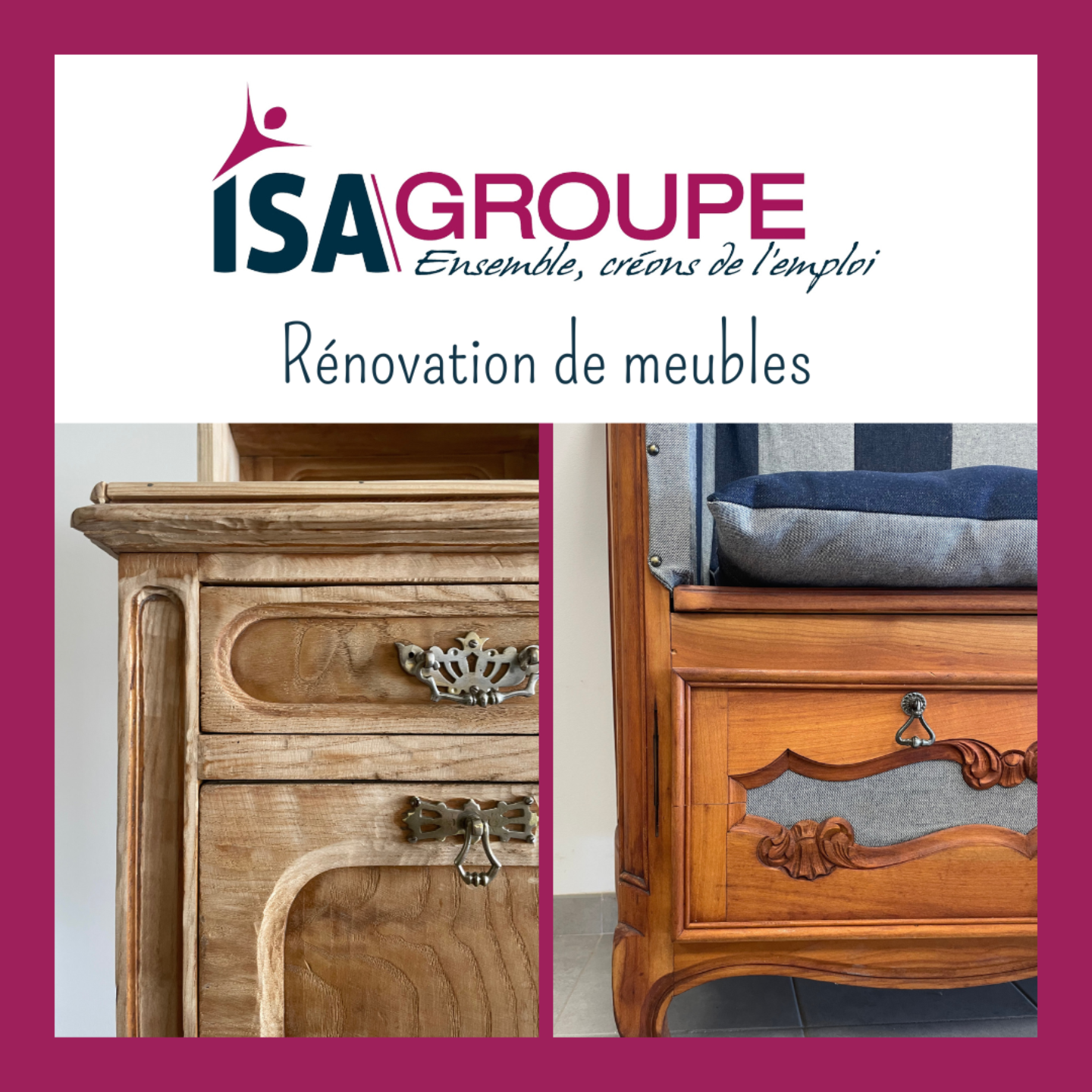 Le mois de l'ESS à Aubigny / Nère, par Isa Groupe Isa Groupe, atelier de rénovation