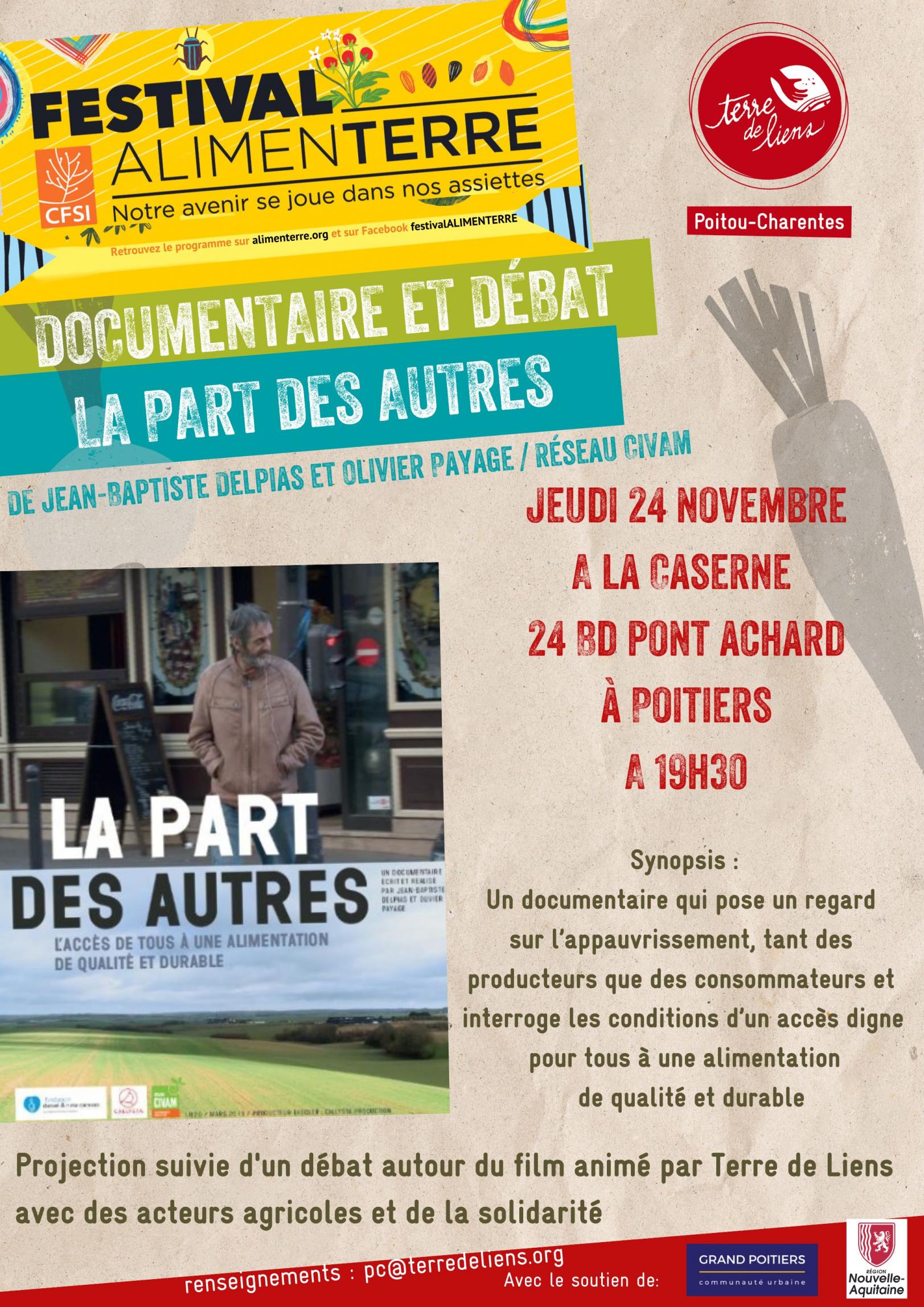 La Part de autres : vers une sécurité sociale de l'alimentation ? Ciné débat La Part des Autres