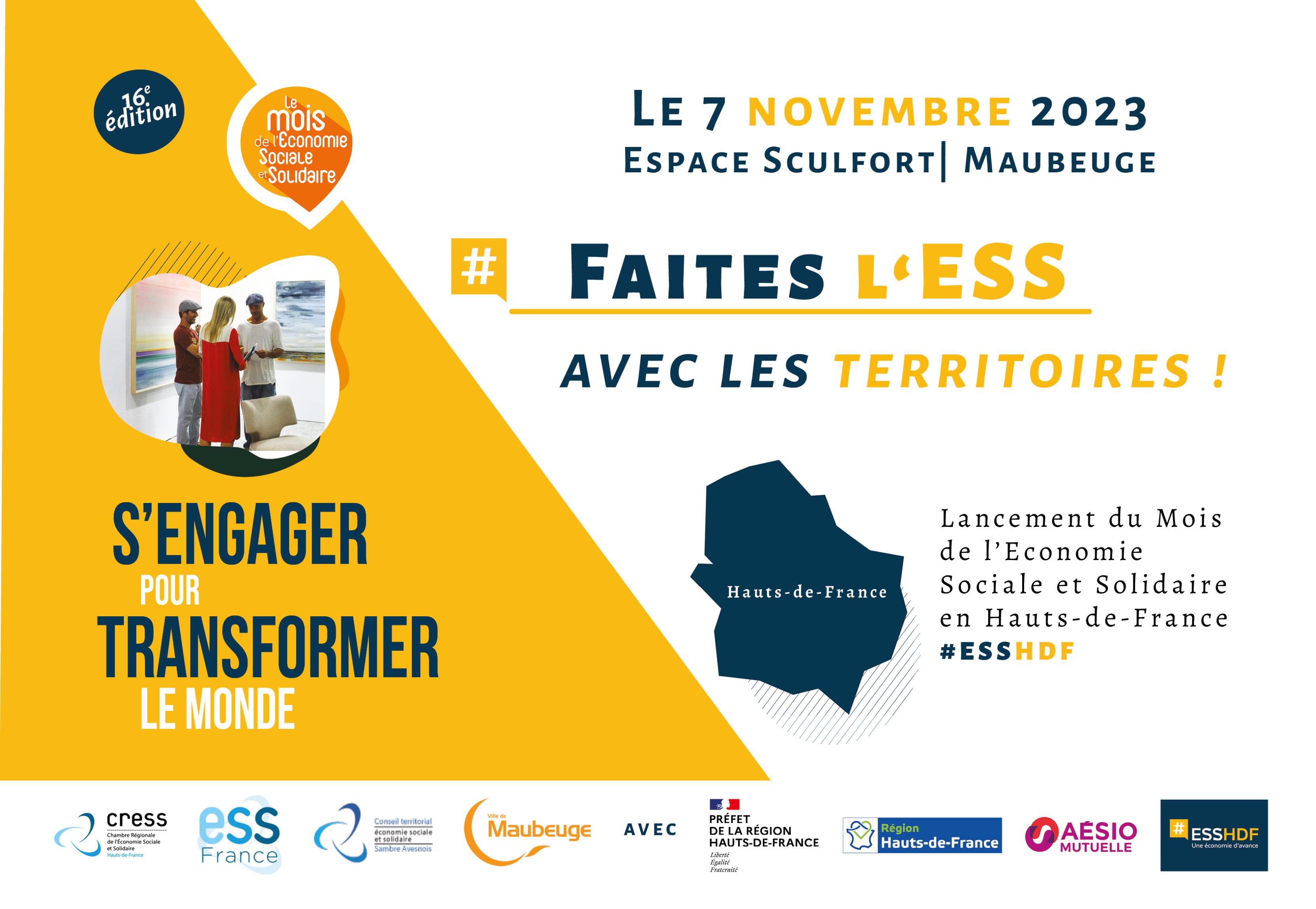 Visuel lancement Mois de l'ESS Hauts-de-France 2023