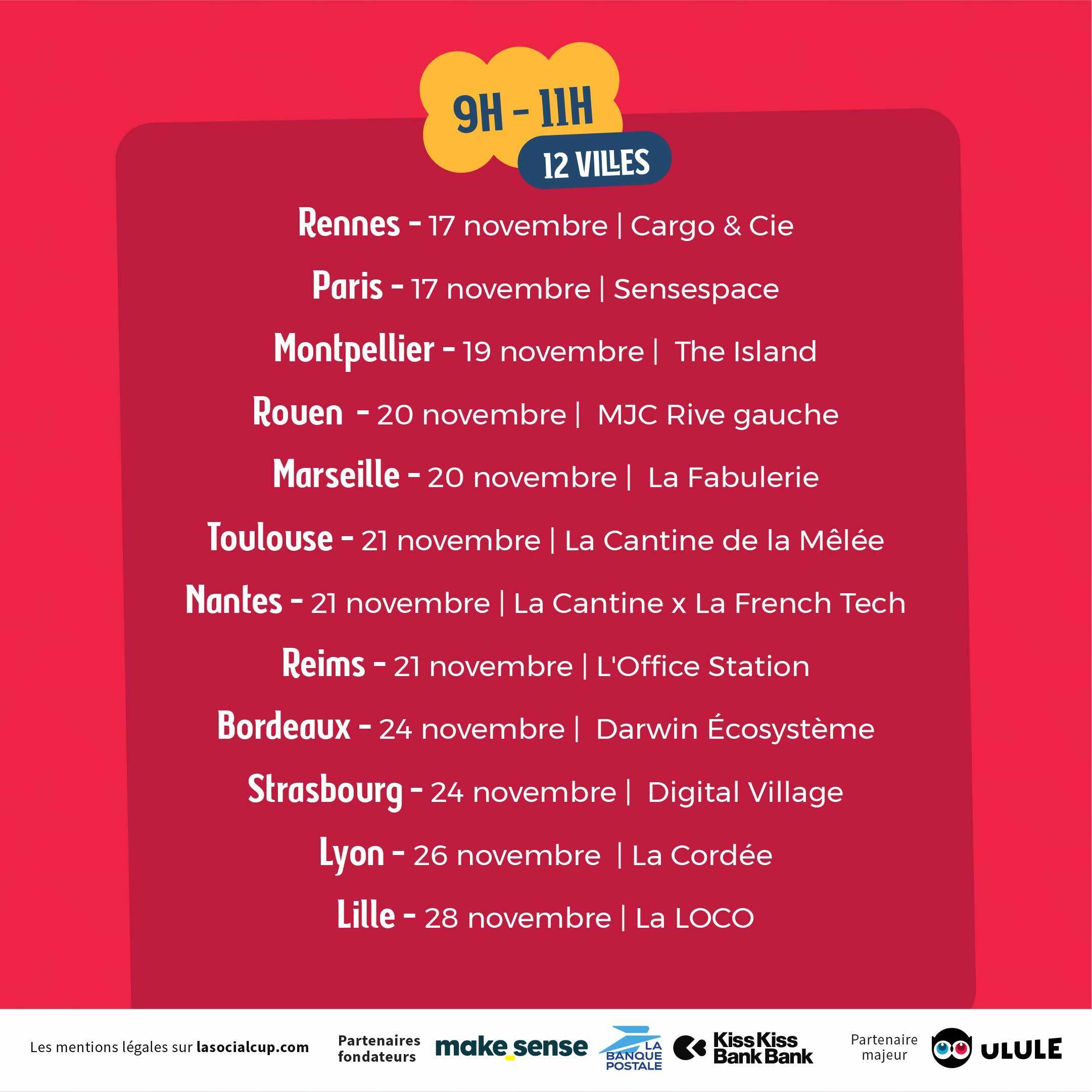 La Social Cup édition 12 à Strasbourg RDV le 24 novembre à 9h chez Digital Village