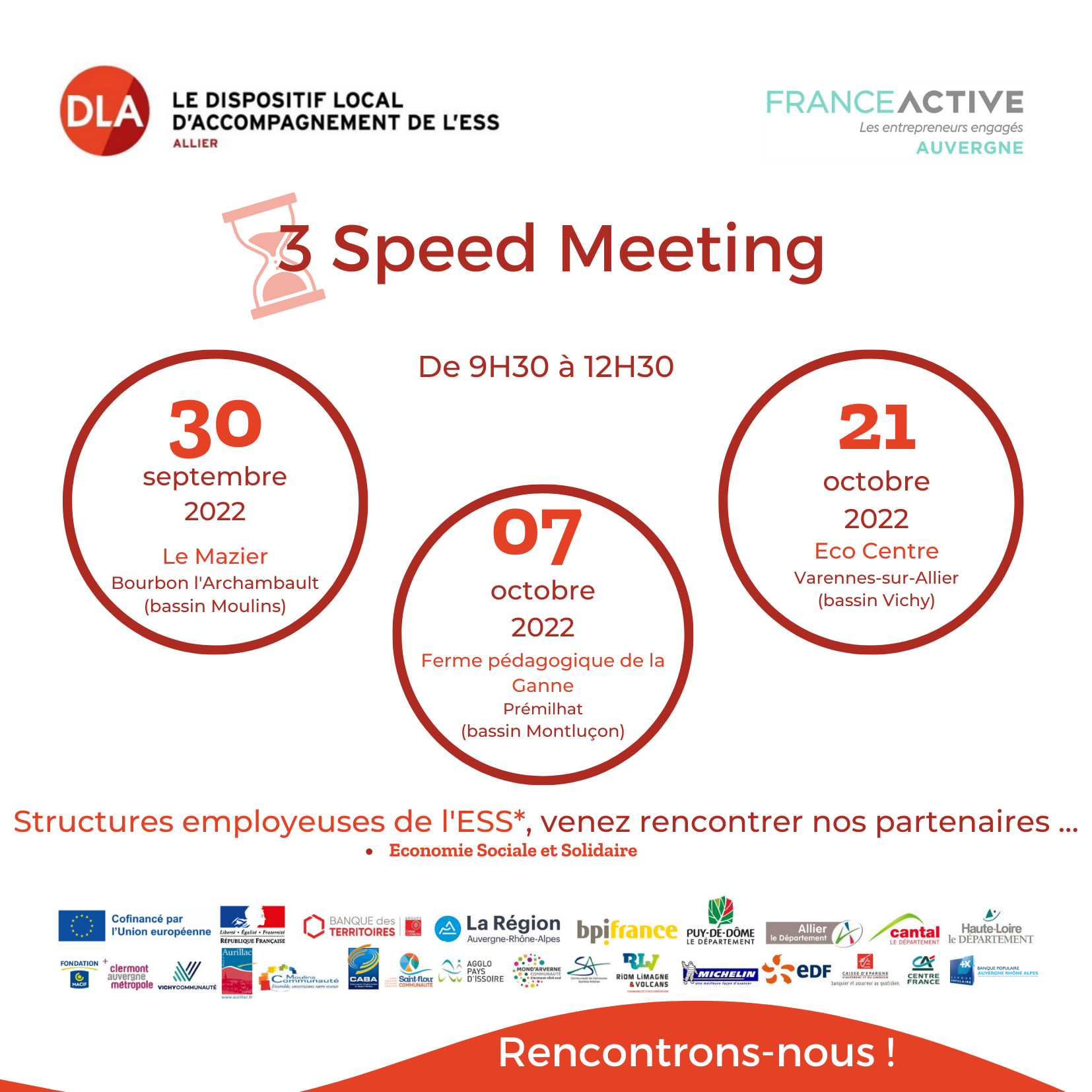 Speed meeting ESS Speed Meeting , ESS , DLA , rencontres , partenaires