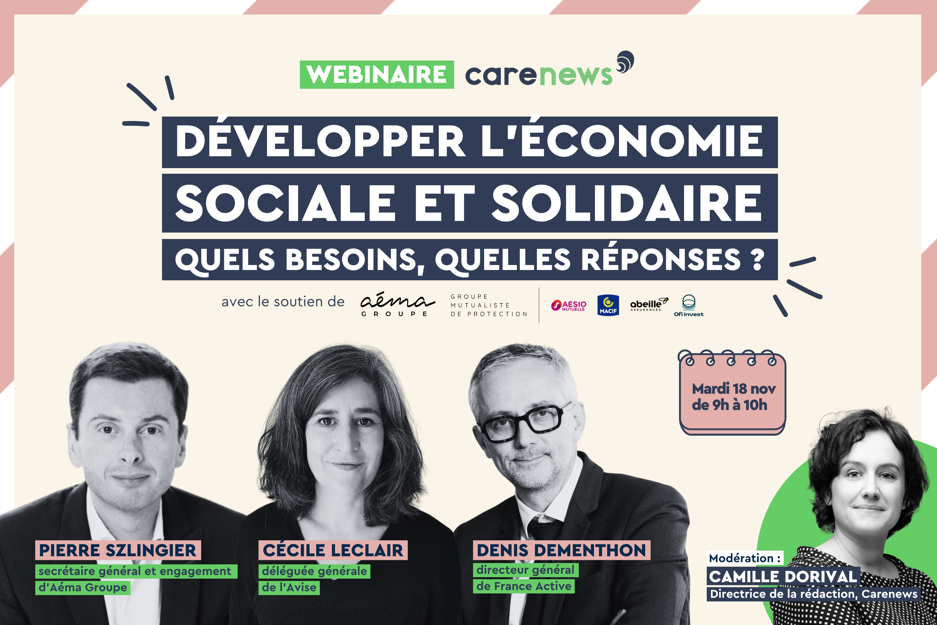 Visuel avec le nom de l'événement et les photos des intervenant·e·s