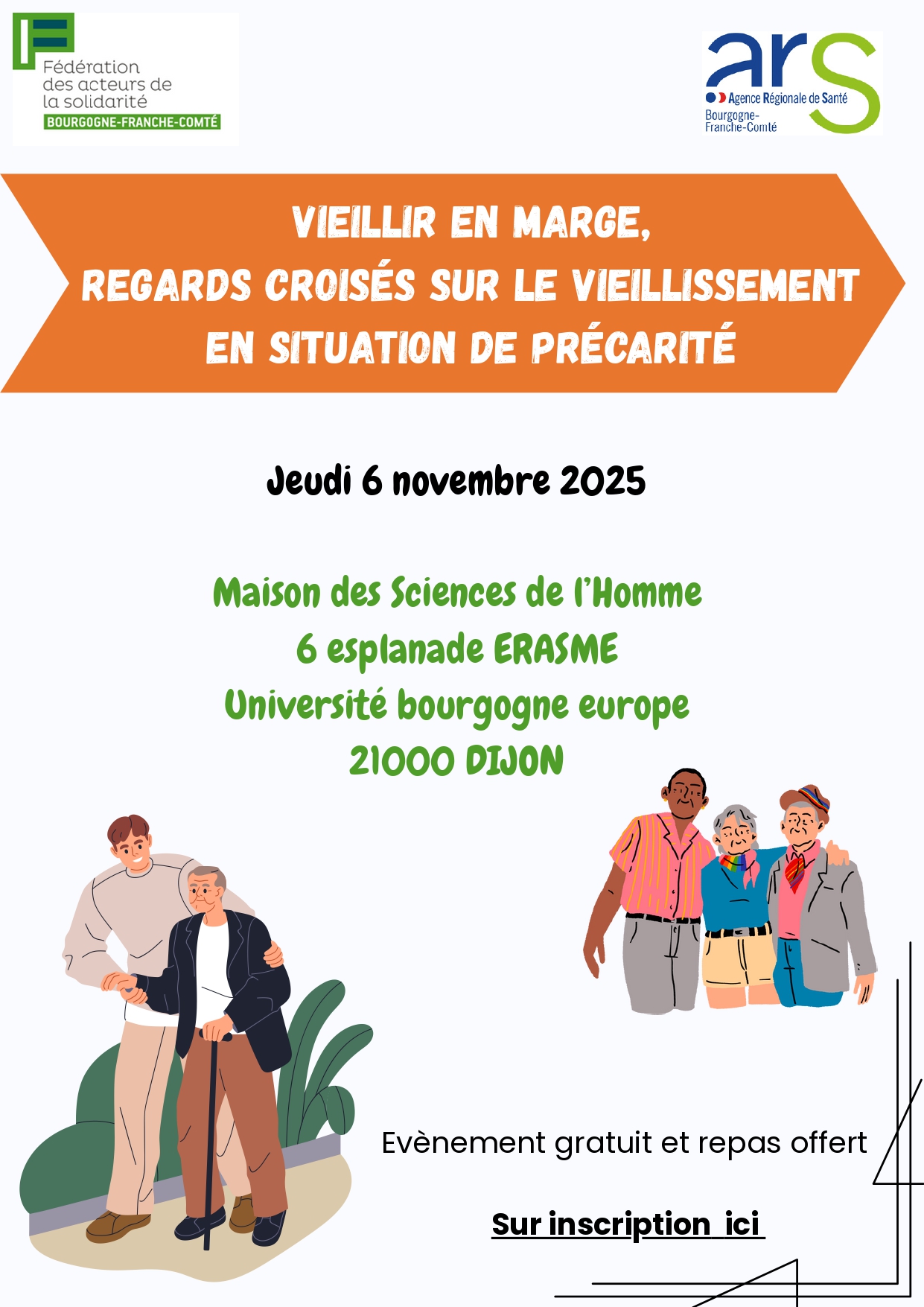 Vieillir en marge, regards croisés sur le vieillissement en situation de précarité Affiche Vieillir en marge : regards croisés sur le vieillissement en situation de précarité