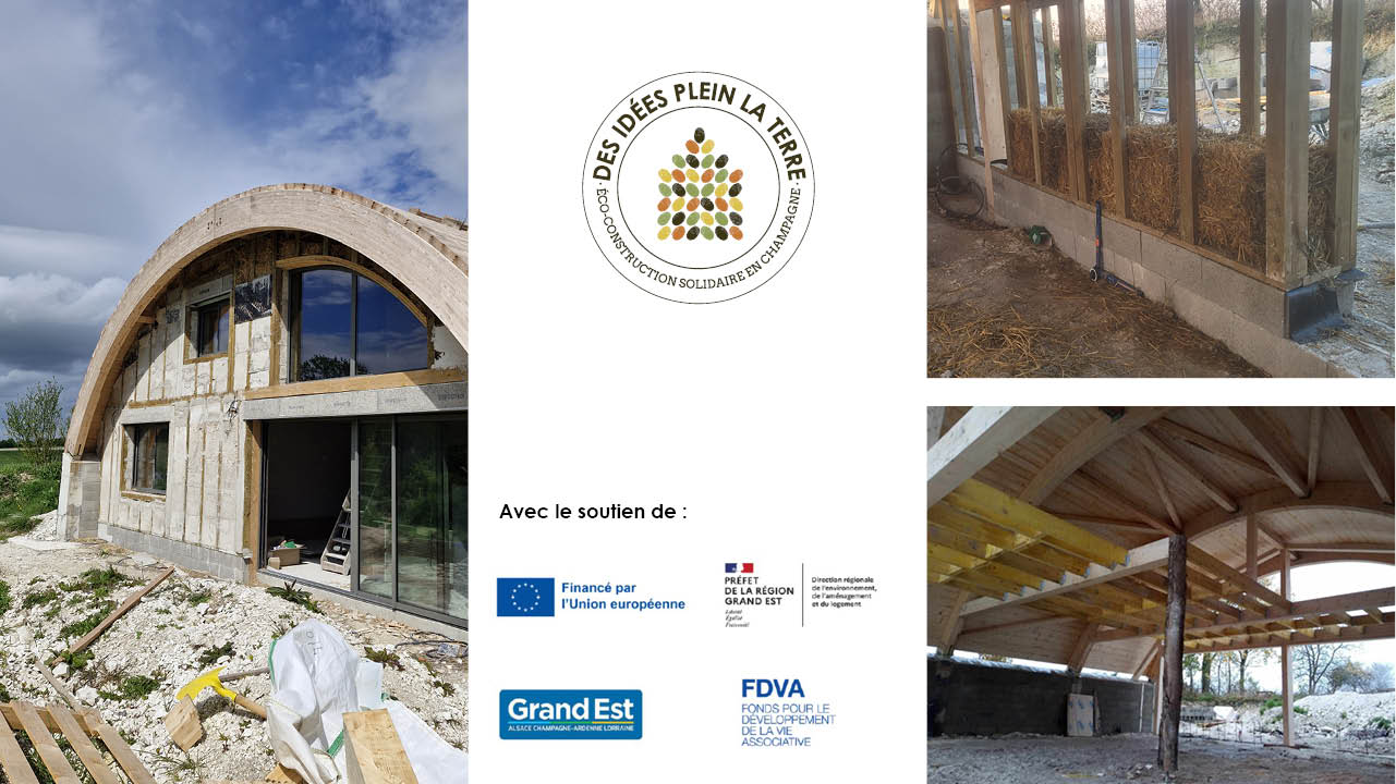 Visite d'une maison en bois et paille - crédit Des idées plein la terre Reims