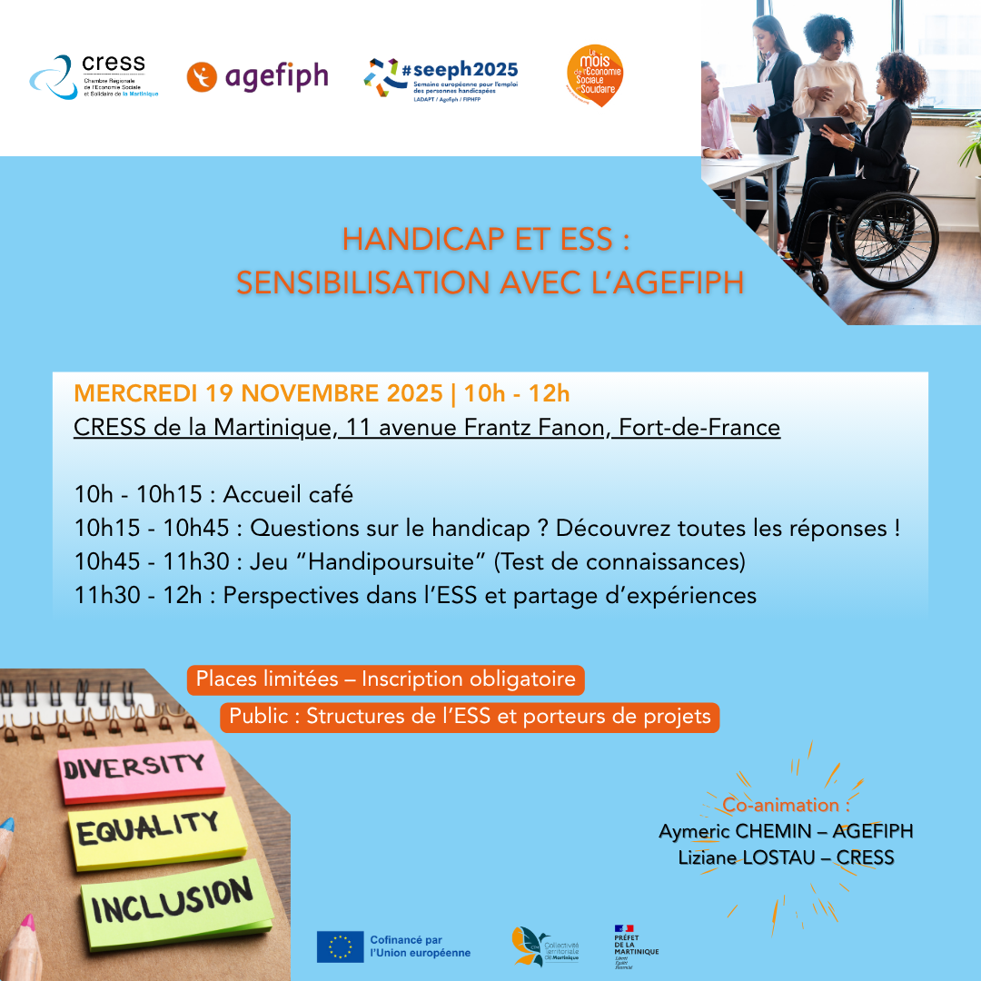 Handicap et ESS : Sensibilisation avec l’AGEFIPH