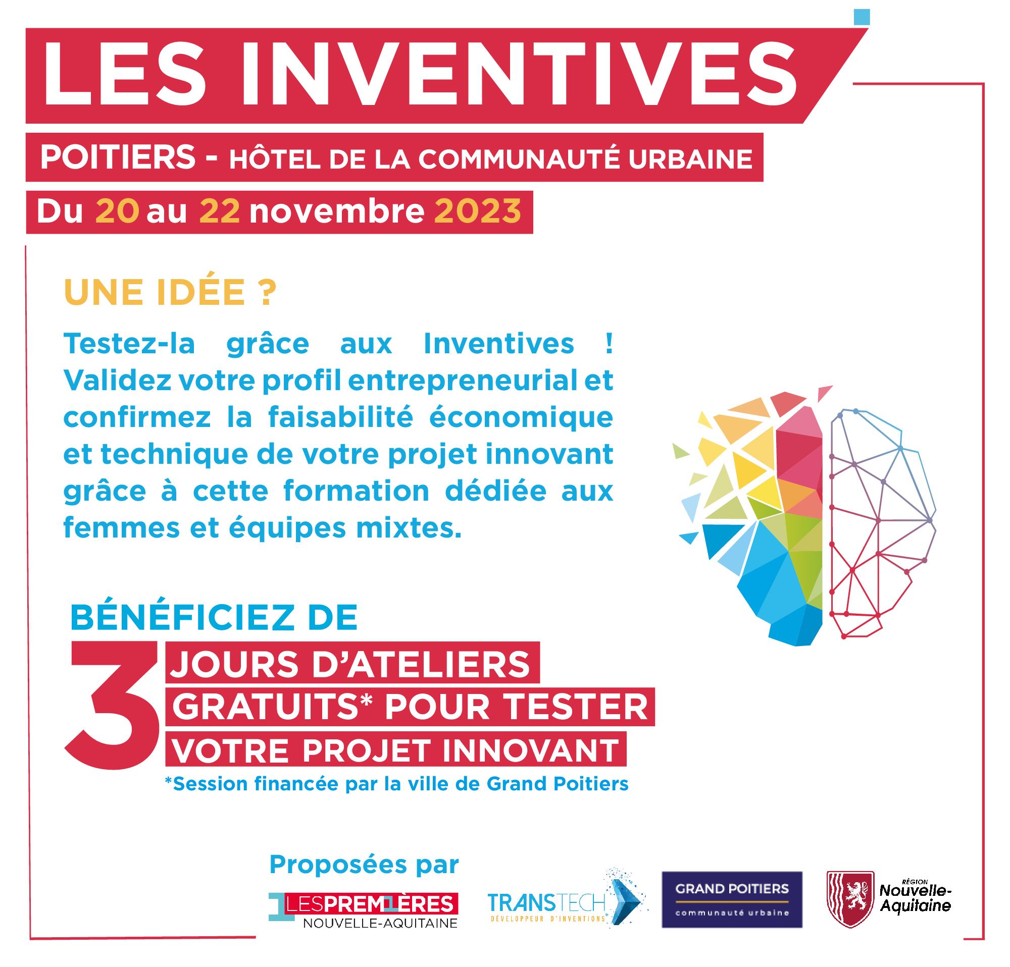 Formation Les Inventives - entrepreneuriat Affiche de l'événement les Inventives