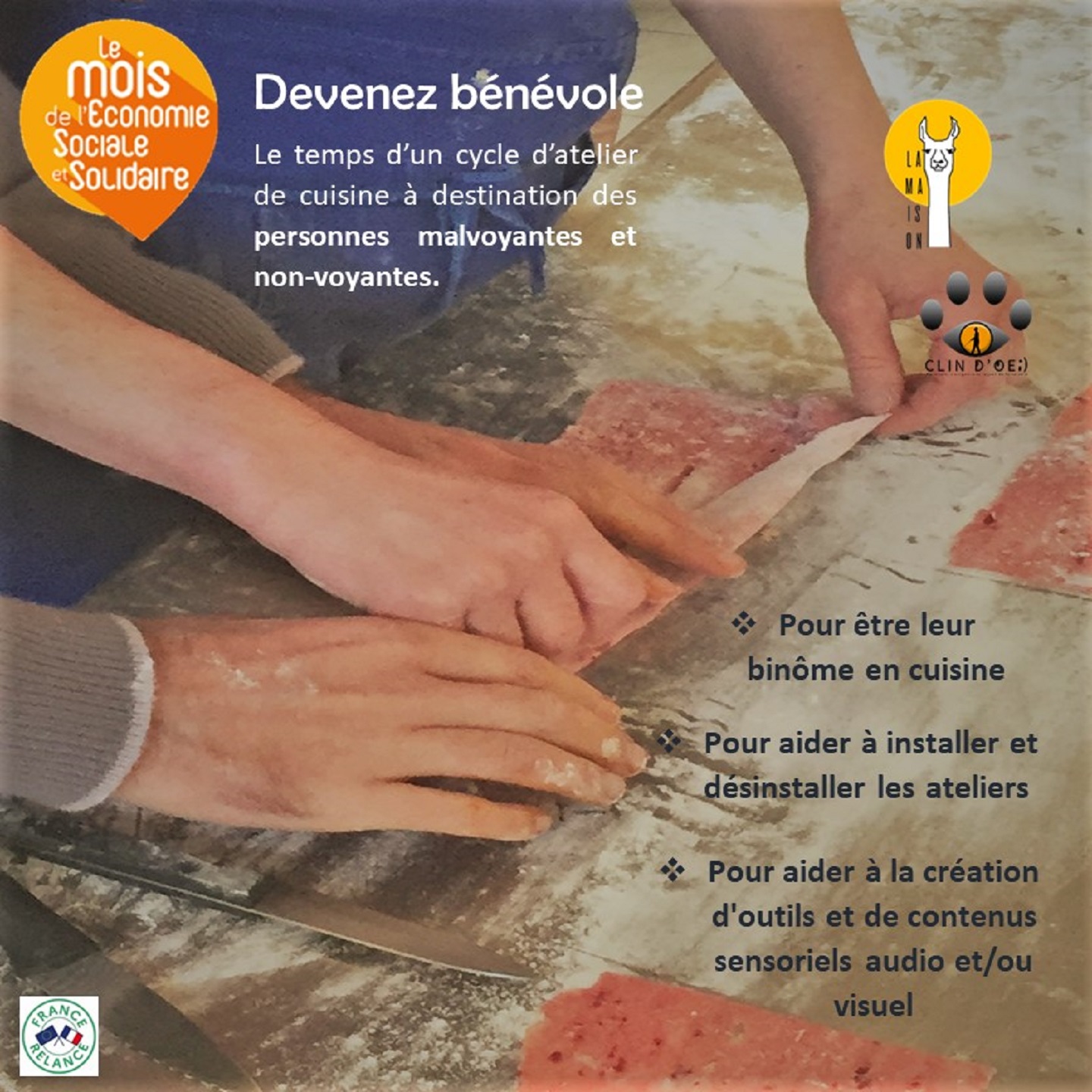 Cycle d'atelier de cuisine avec Clin d'oeil ATELIER DE CUISINE SENSORIELLE