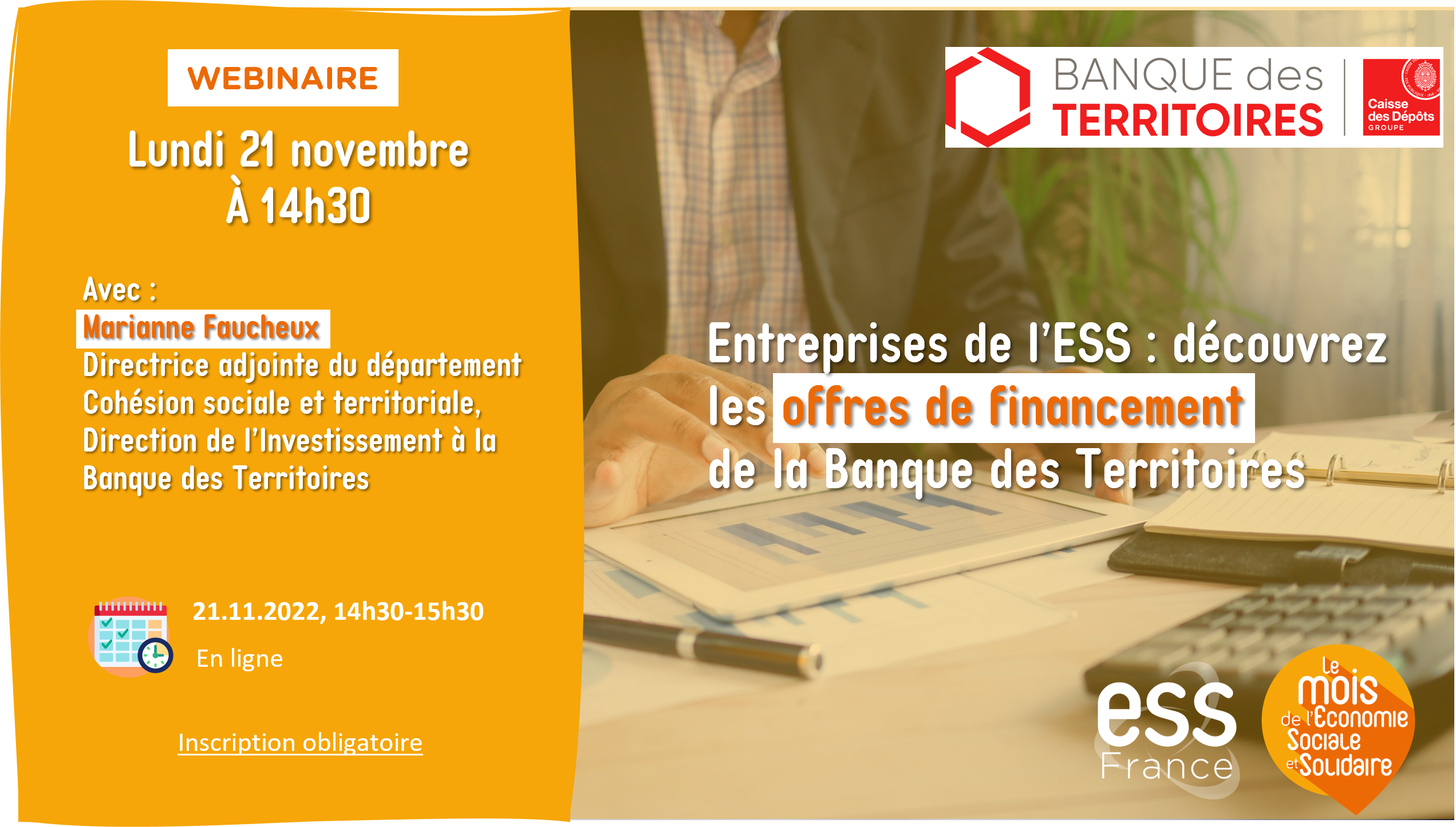 Visuel webinaire du 21 novembre de la Banque des territoires