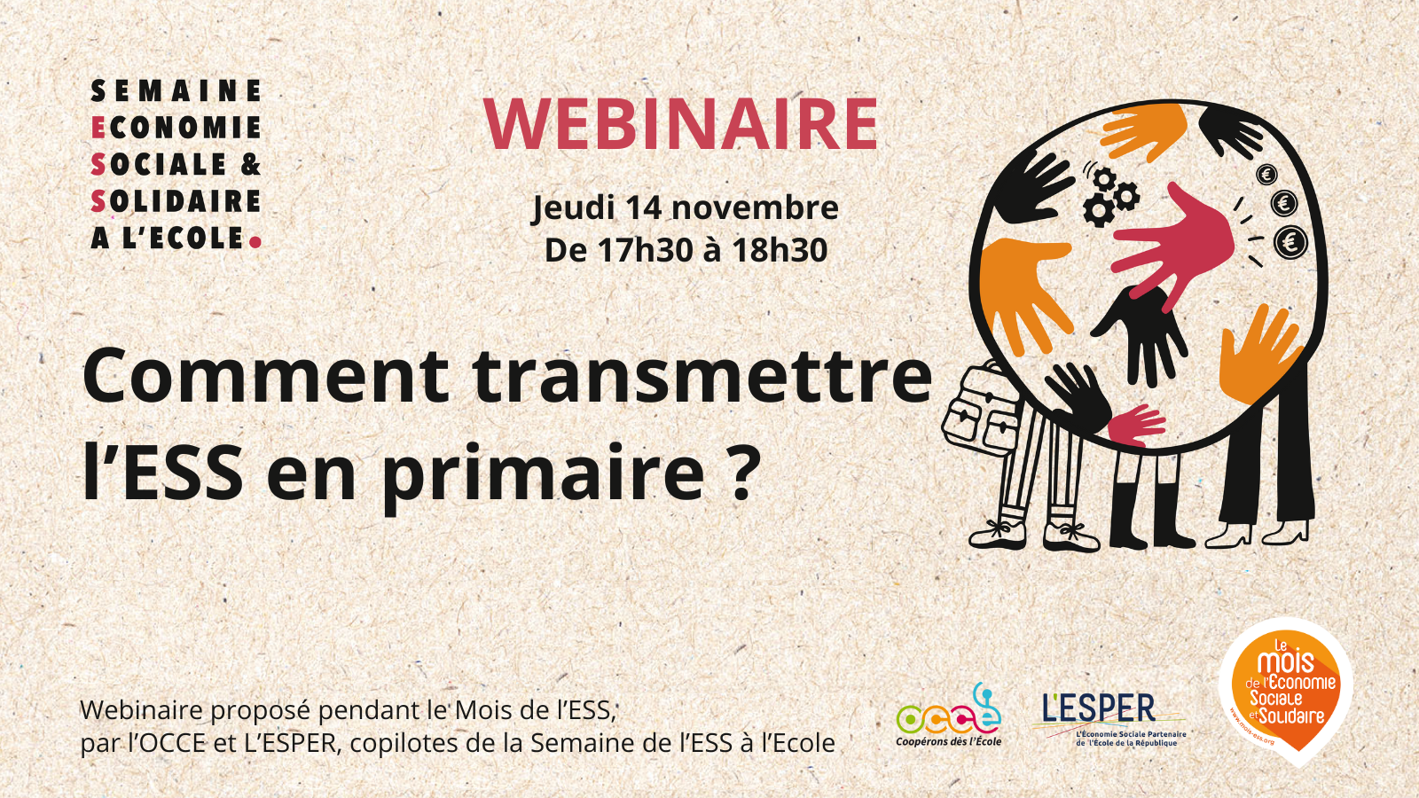 Webinaire « Comment transmettre l’ESS en primaire ? » Image de présentation