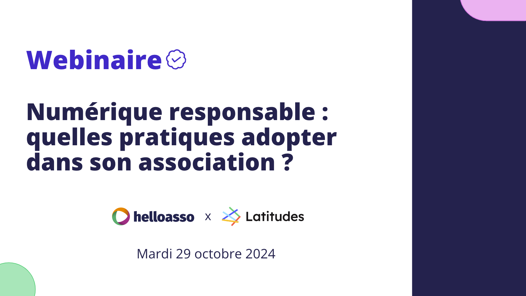 Quelles pratiques adopter dans son association ? Webinaire Numérique Responsable