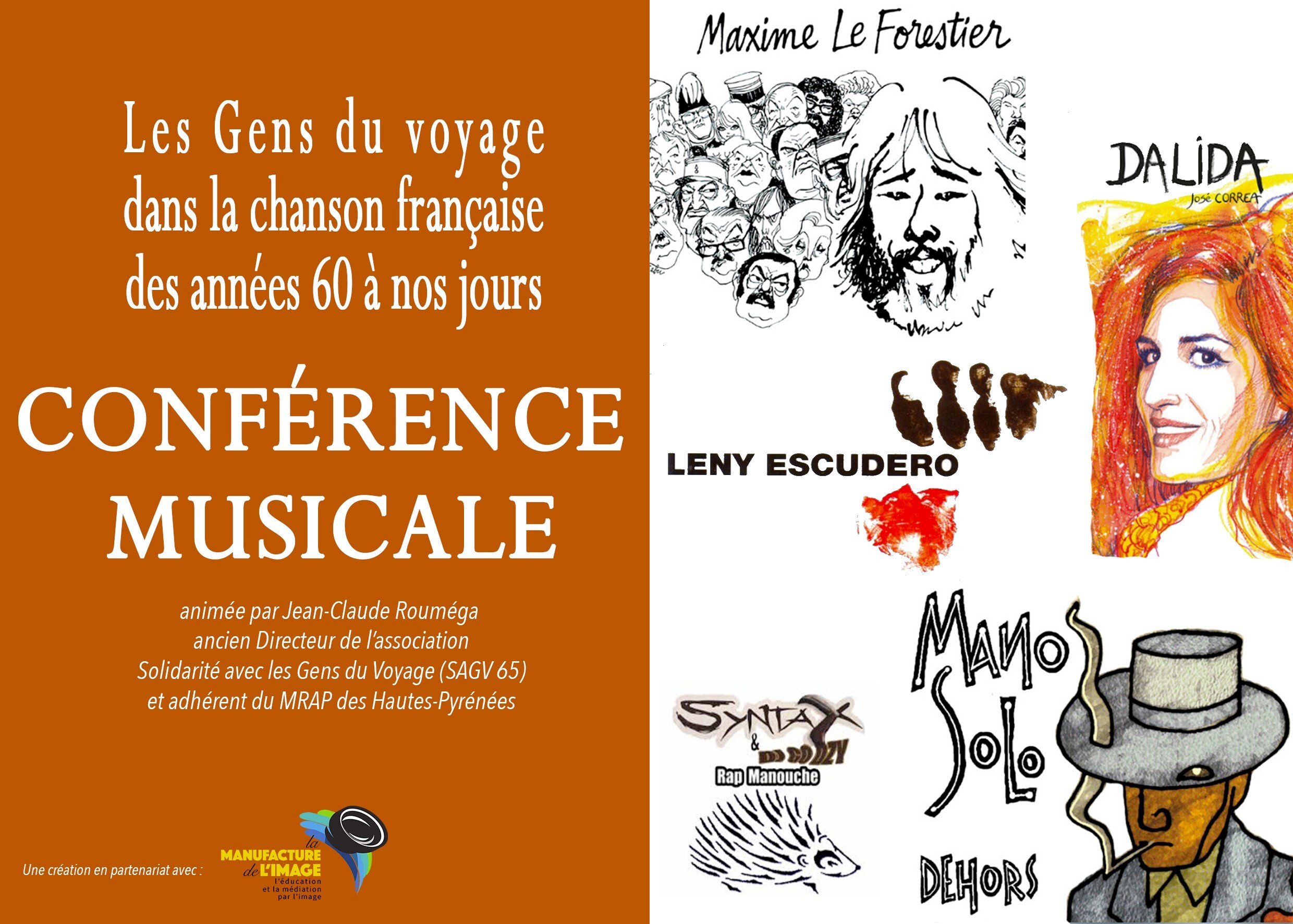 60 ans de l'ADAV - Conférence musicale "Les gens du voyage dans la chanson française des années 60 à nos jours" Conférence musicale - 60 ans de l'ADAV