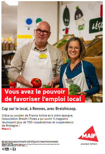 Breizhicoop, une coopérative financée en 2024 Affiche MAIF - 2024