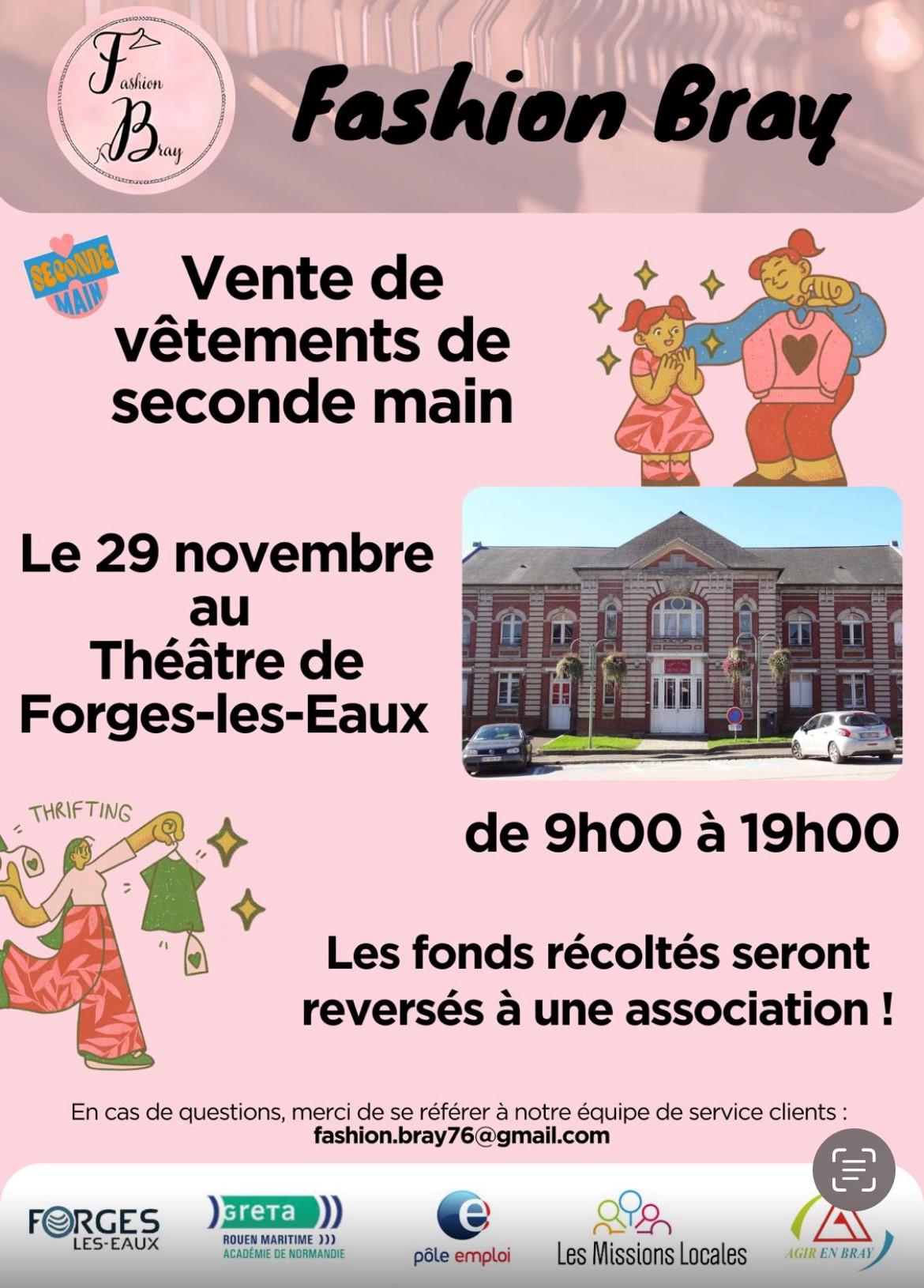 FASHION BRAY un Projet solidaire Affiche du jour de l évènement