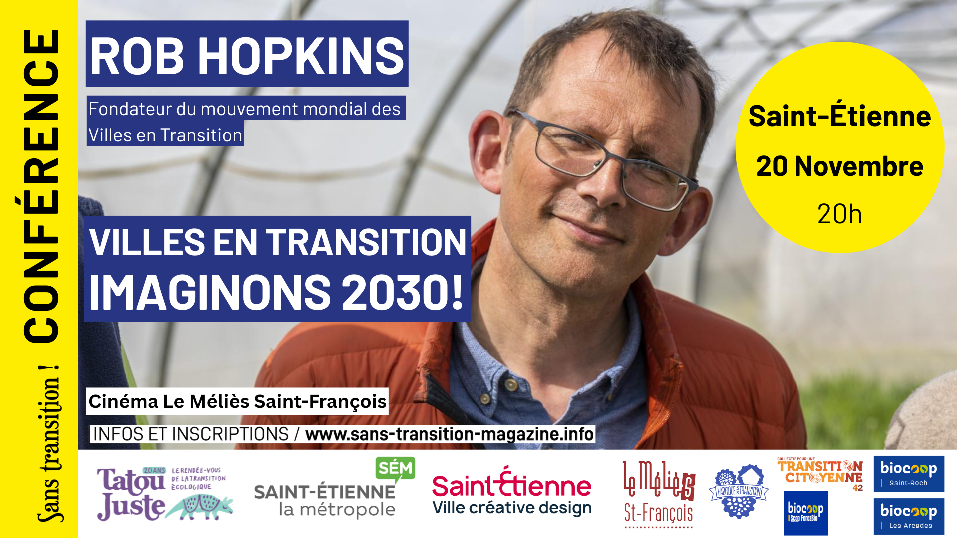 affiche Rob Hopkins à St Etienne
