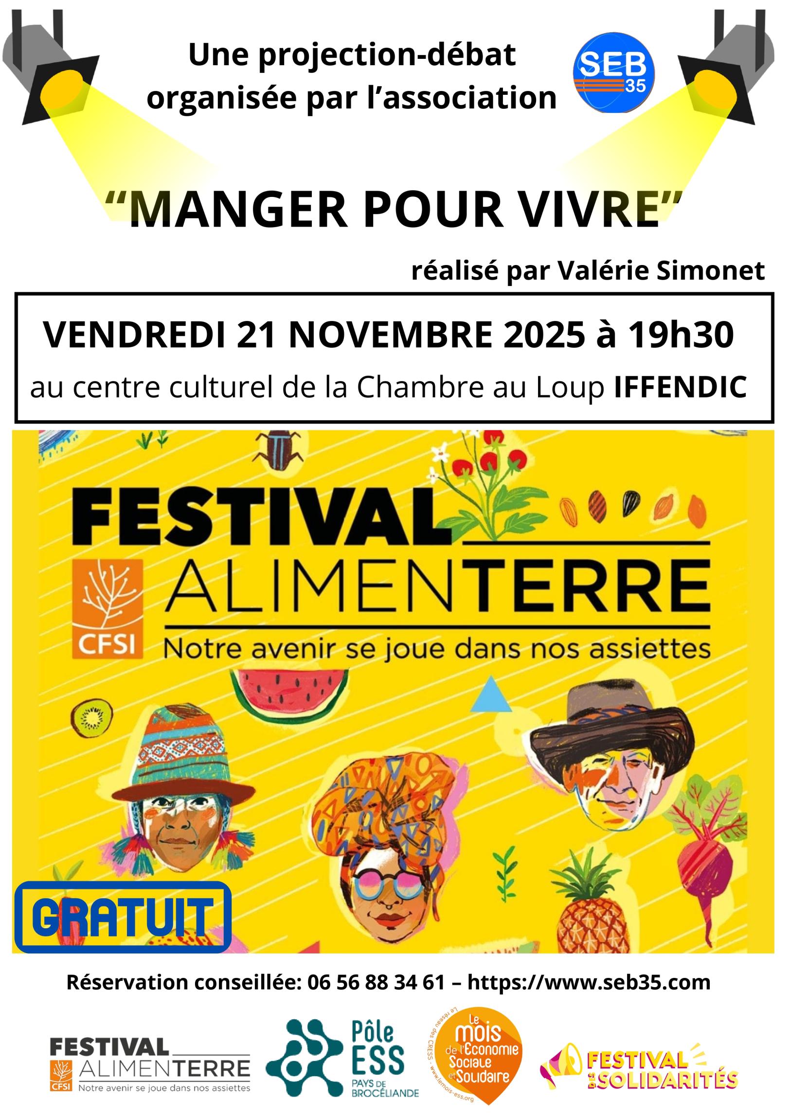 Affiche "manger pour vivre"