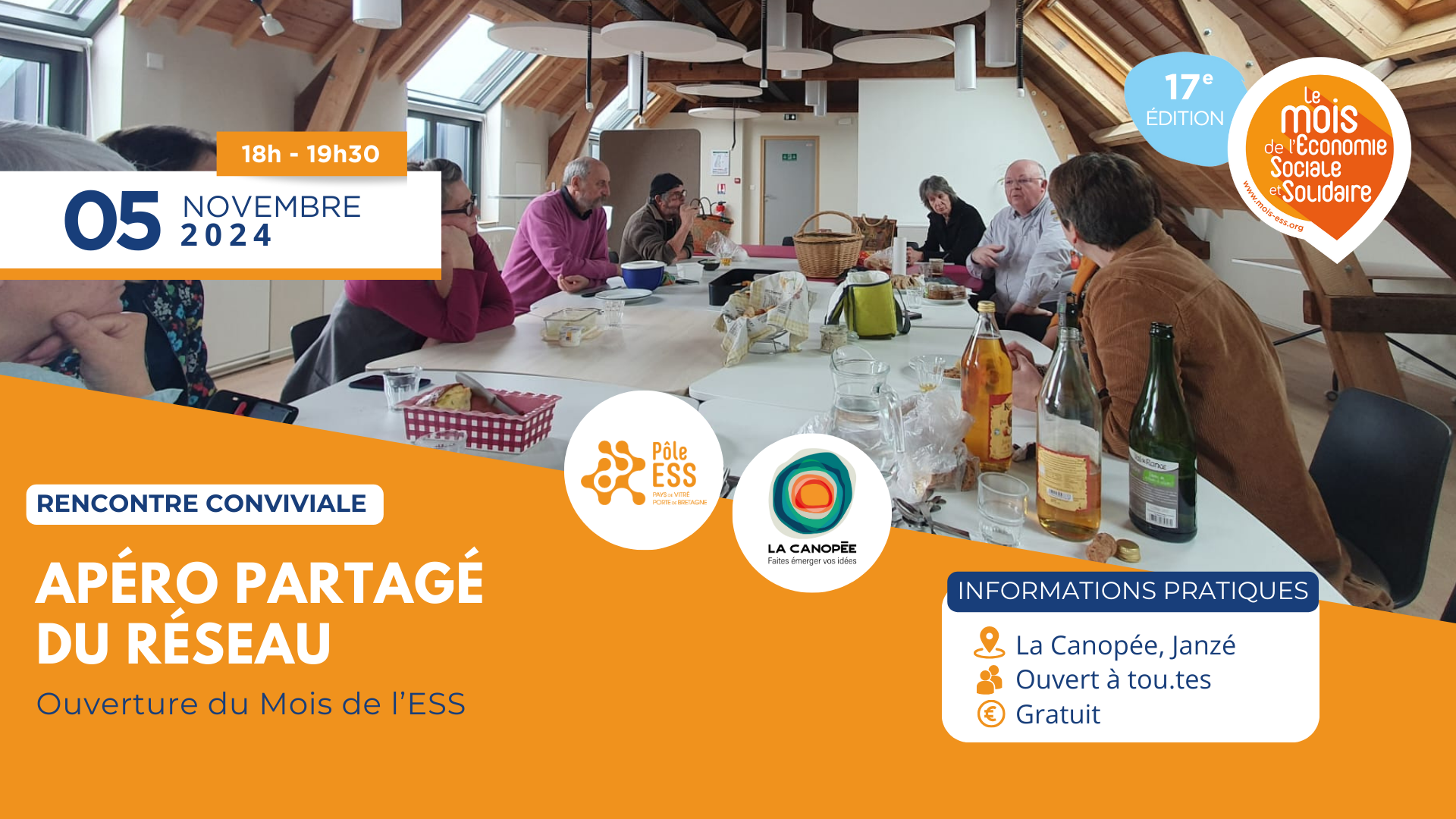 Apéro partagé. Apéro partagé.