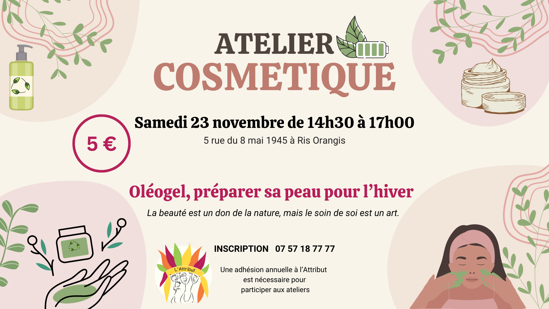 Visuel atelier cosmétique - L'Attribut