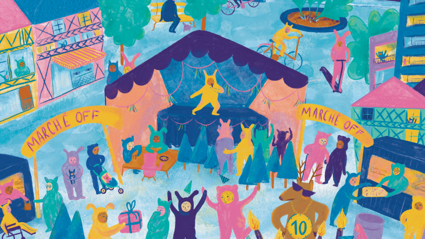 Marché OFF 2025 - Illustration Léontine Soulier Illustration officielle Marché OFF 2025 - Léontine Soulier