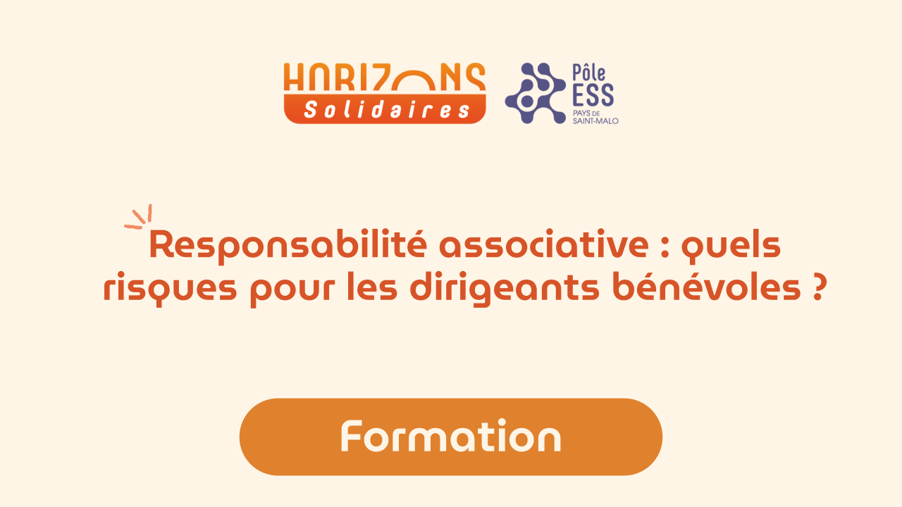 Logotype horizons solidaires avec le titre de la formation en dessous.