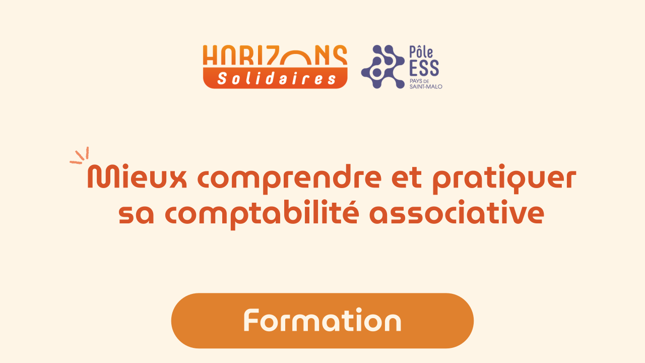 Logotype horizons solidaires avec le titre de la formation en dessous.
